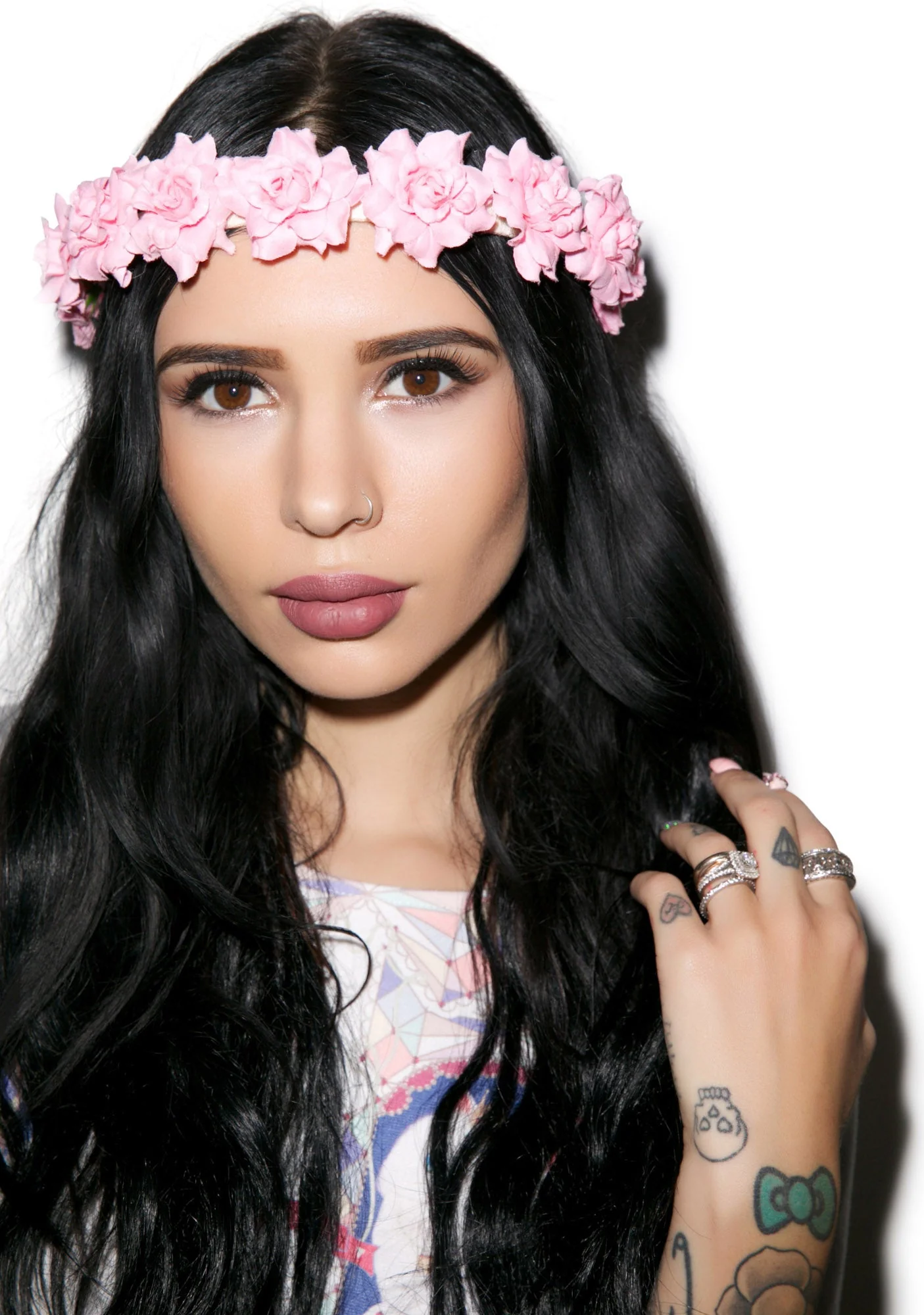 Flower Power Headband - Light Blue - Image 8