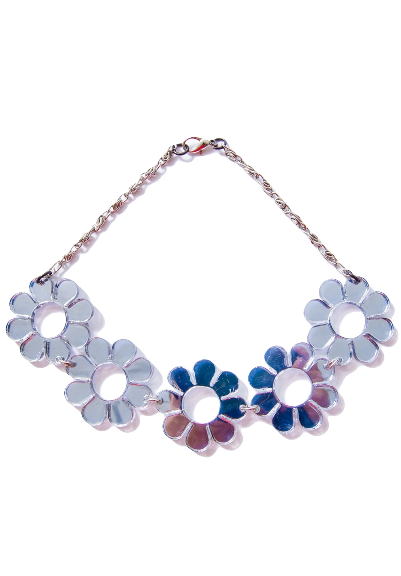 Flower Power Necklace - Silver - Image 2