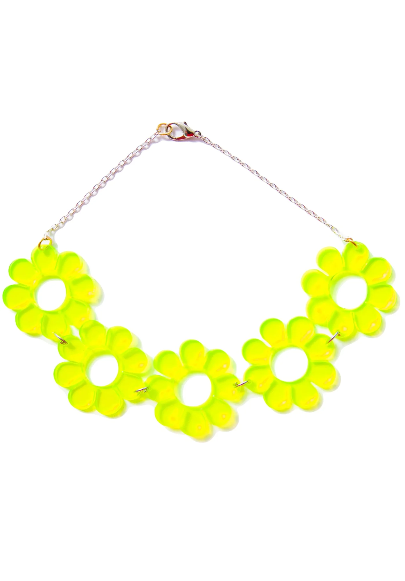 Flower Power Necklace - Silver - Image 4