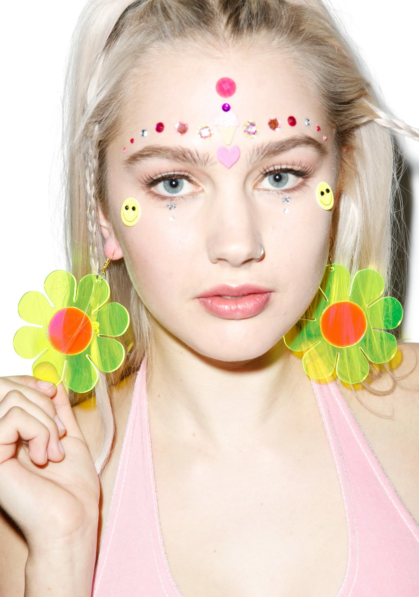Flower Powerz Earrings - Light Pink - Image 5