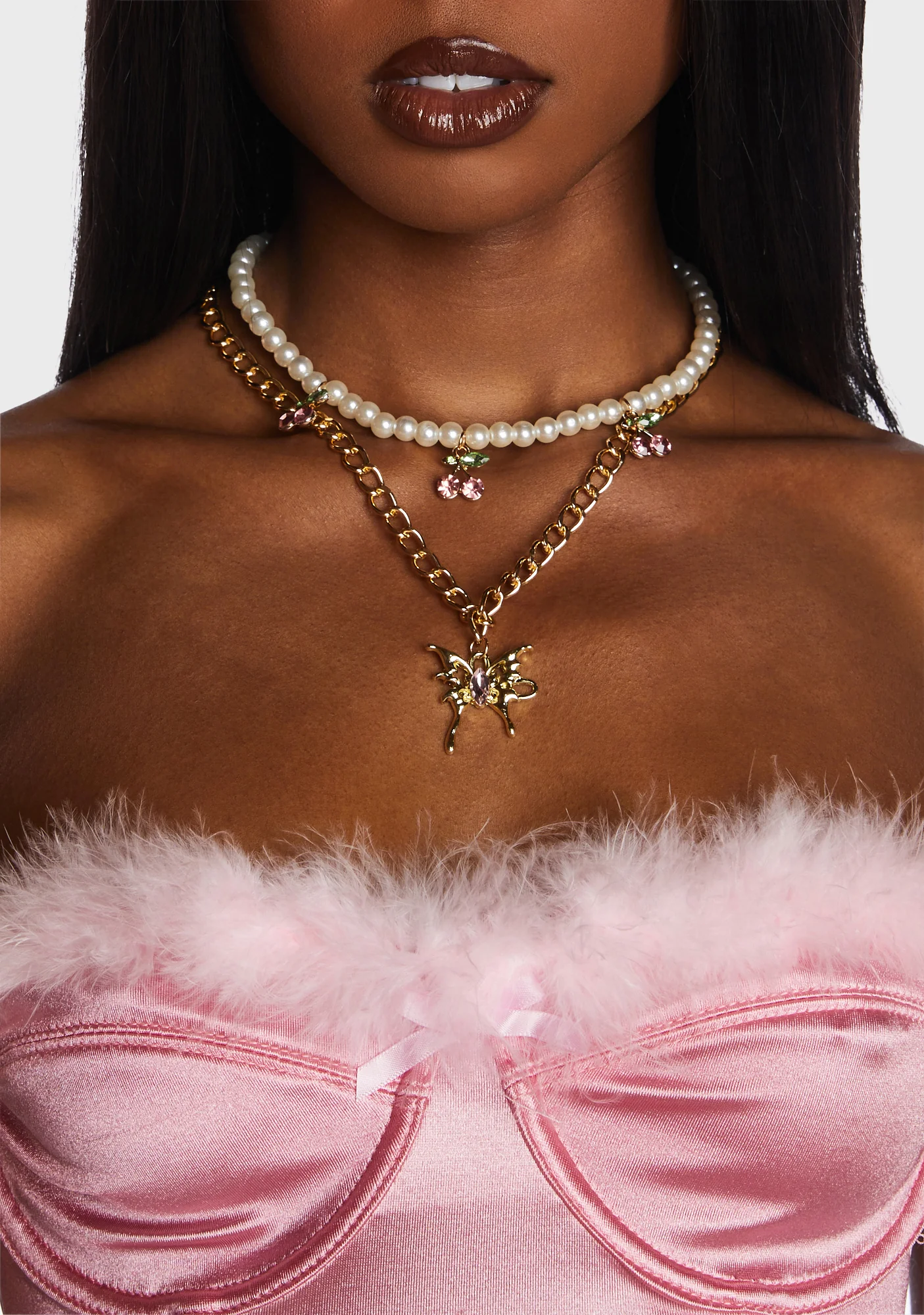 Fluttered Notes Layered Necklace - Image 2