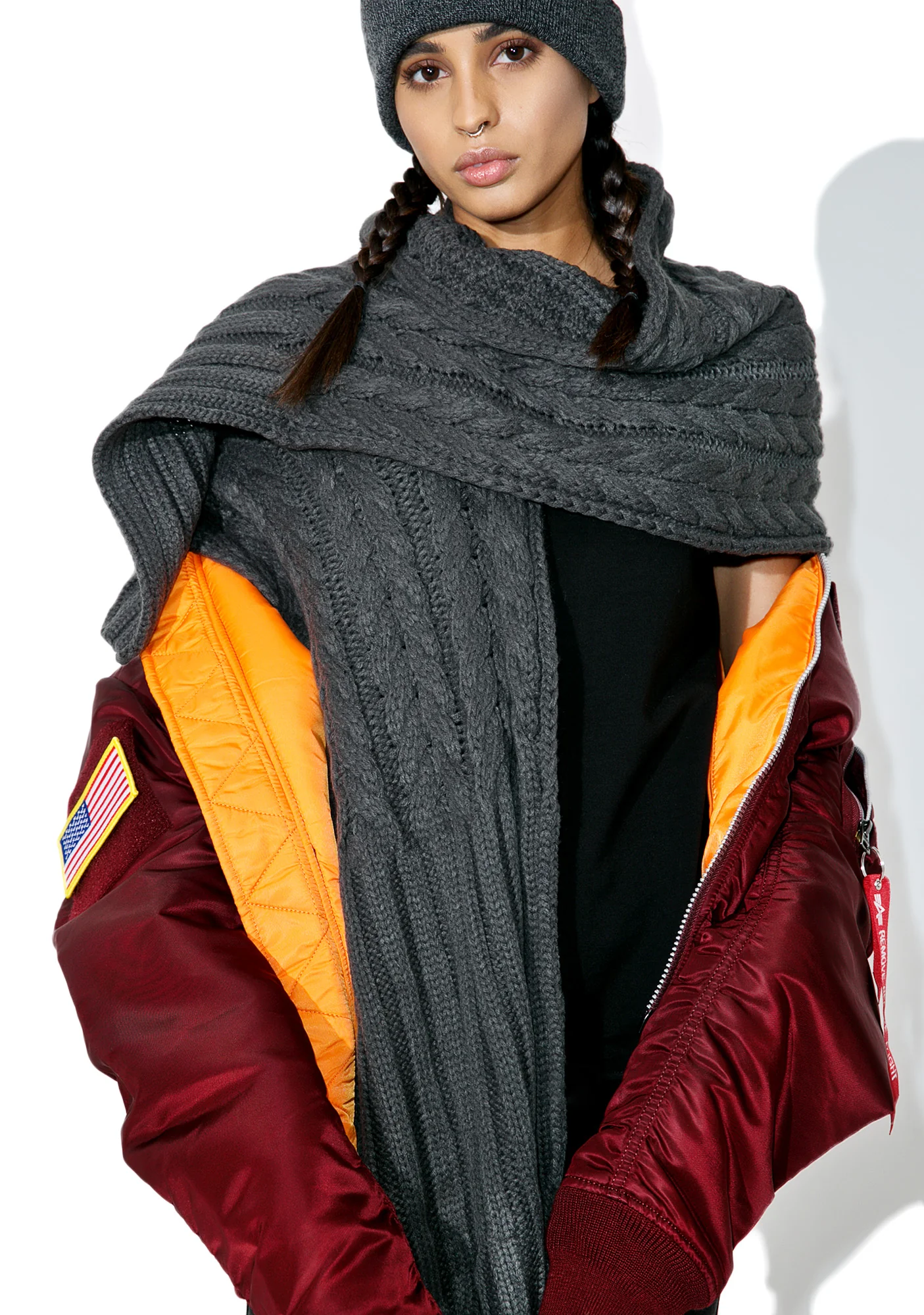 Folkstar Chunky Knit Scarf - Image 3