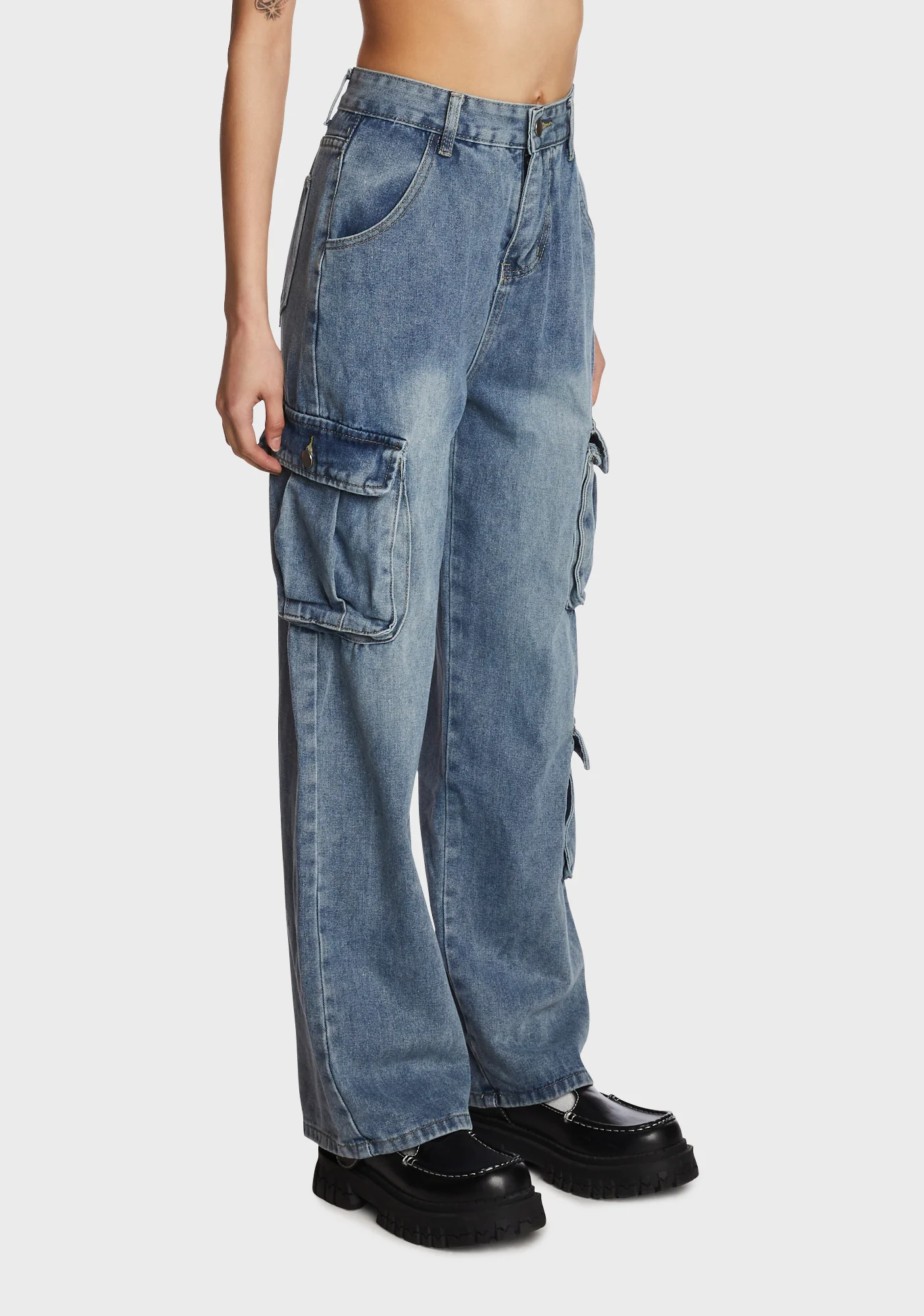 Follow Me Back Cargo Jeans - Image 4