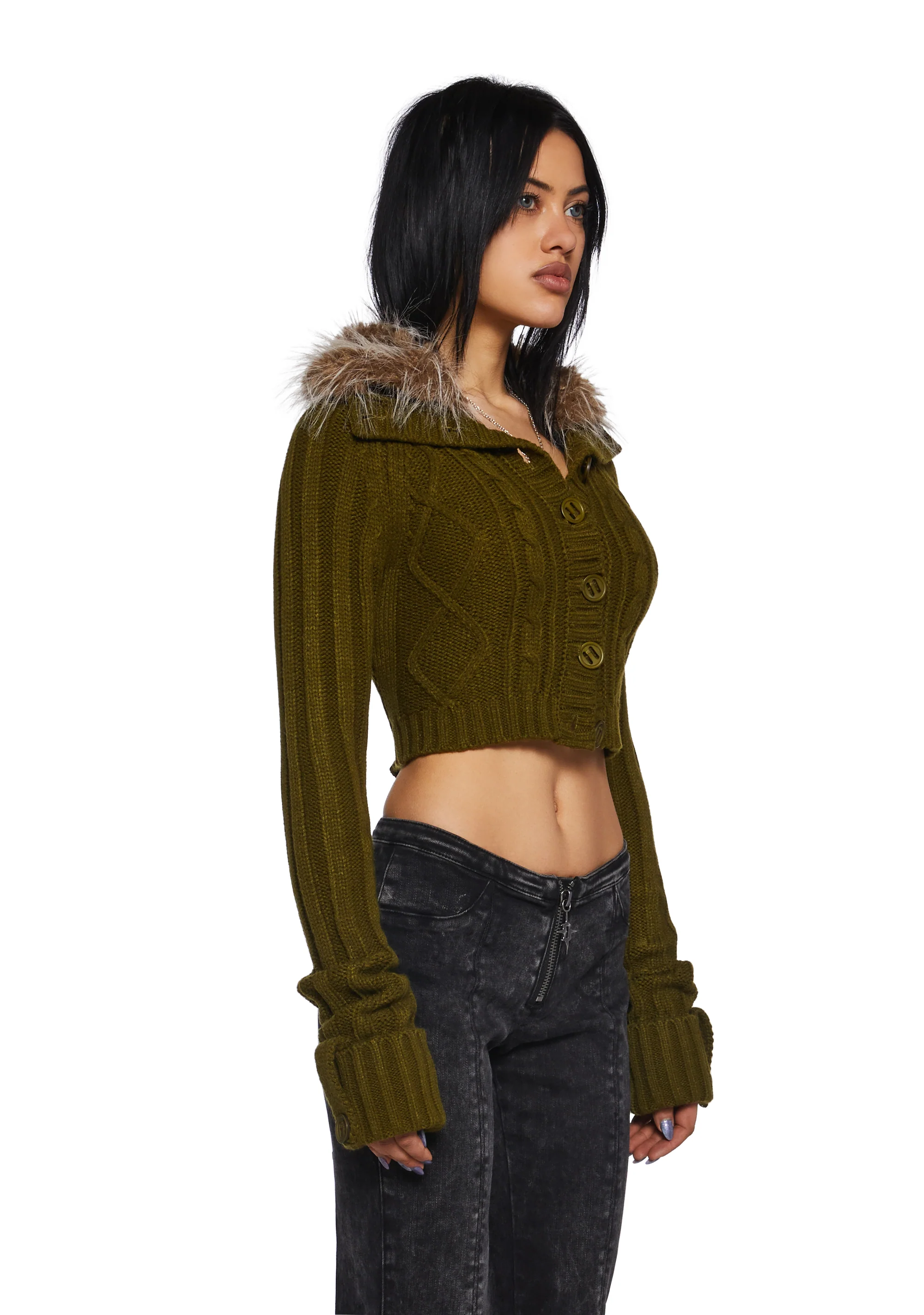 Foolproof Attraction Knit Jacket - Olive - Image 3