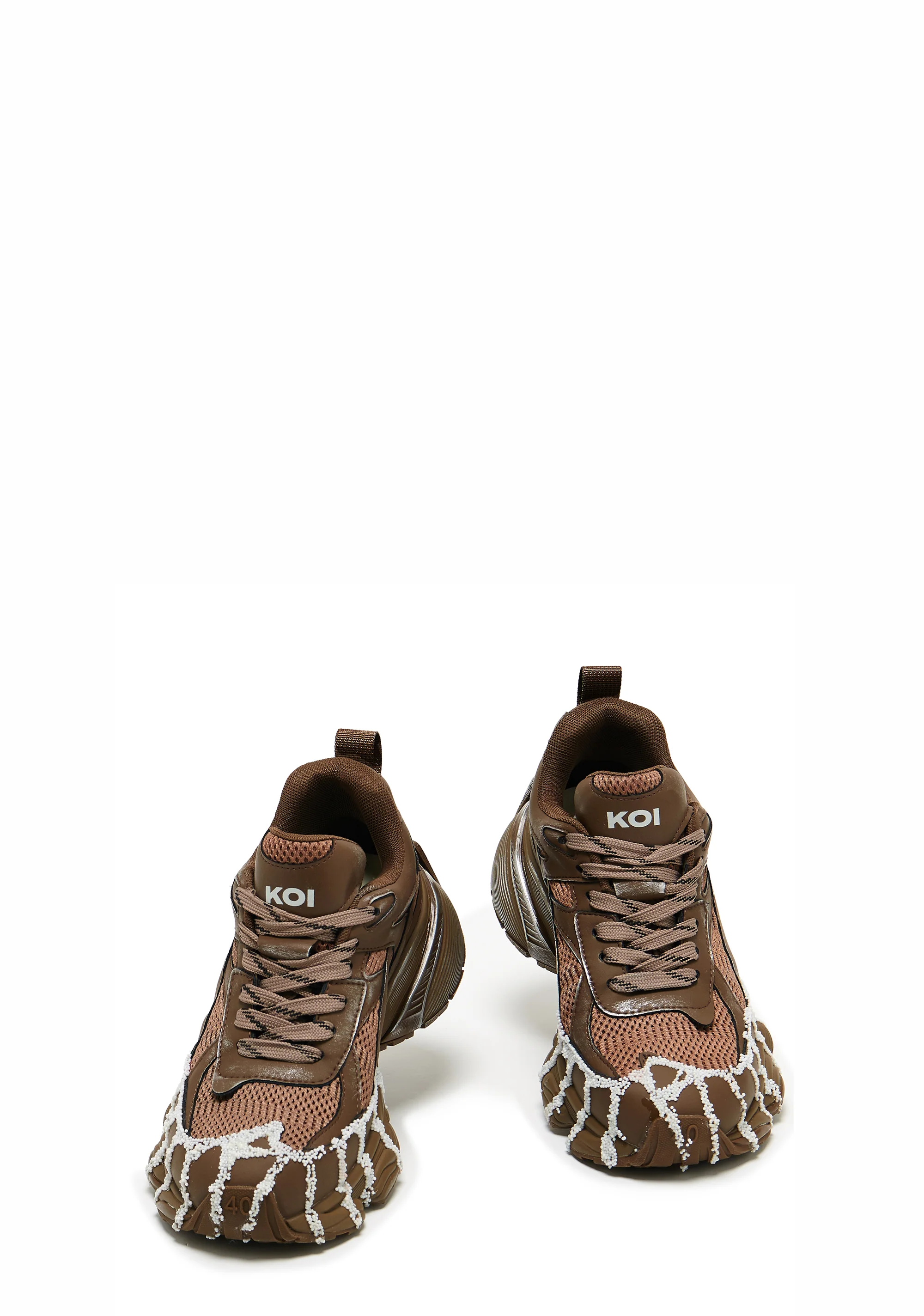 Forest Lines Mega Chunky Trainers - Khaki - Image 2