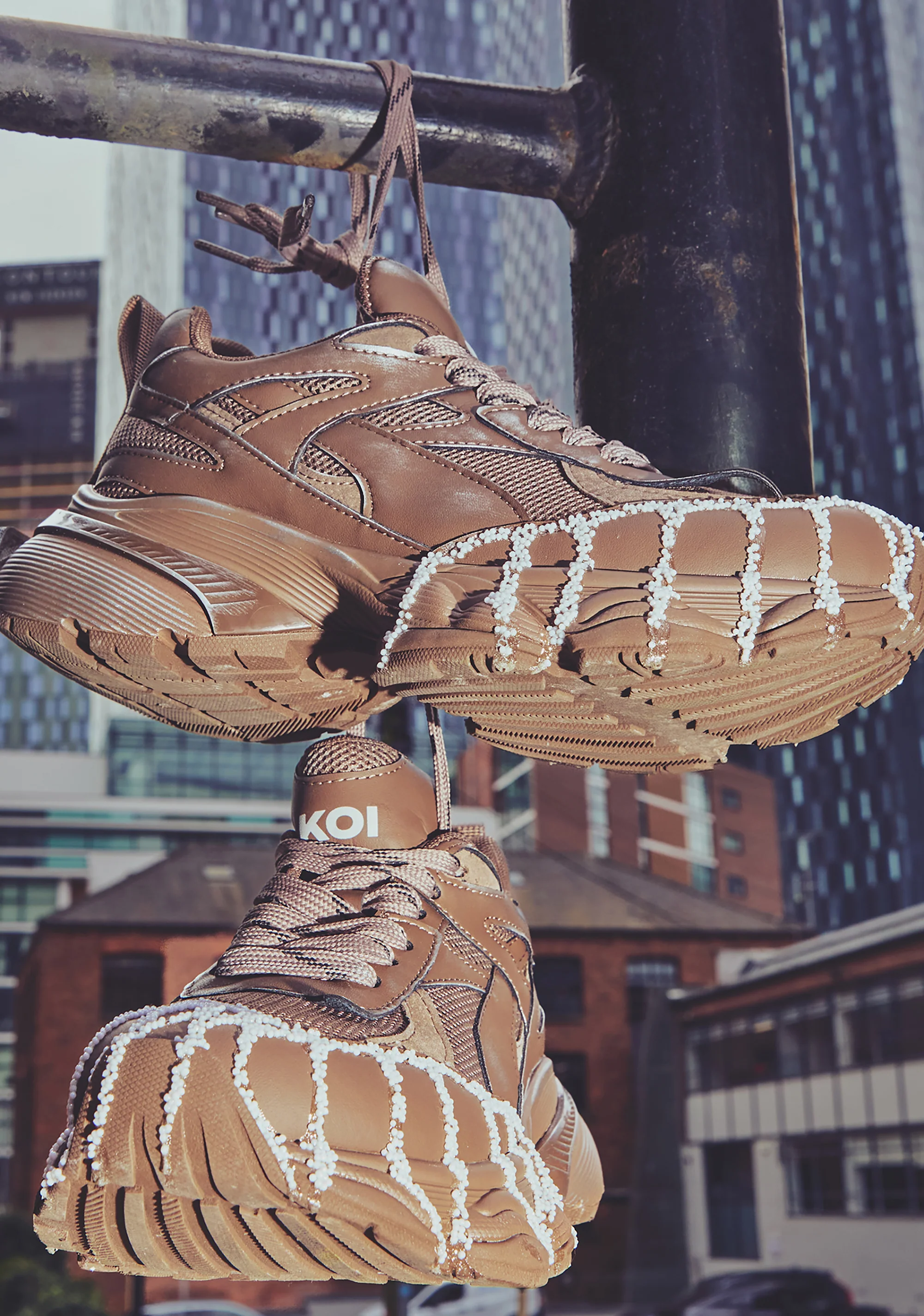 Forest Lines Mega Chunky Trainers - Khaki - Image 7