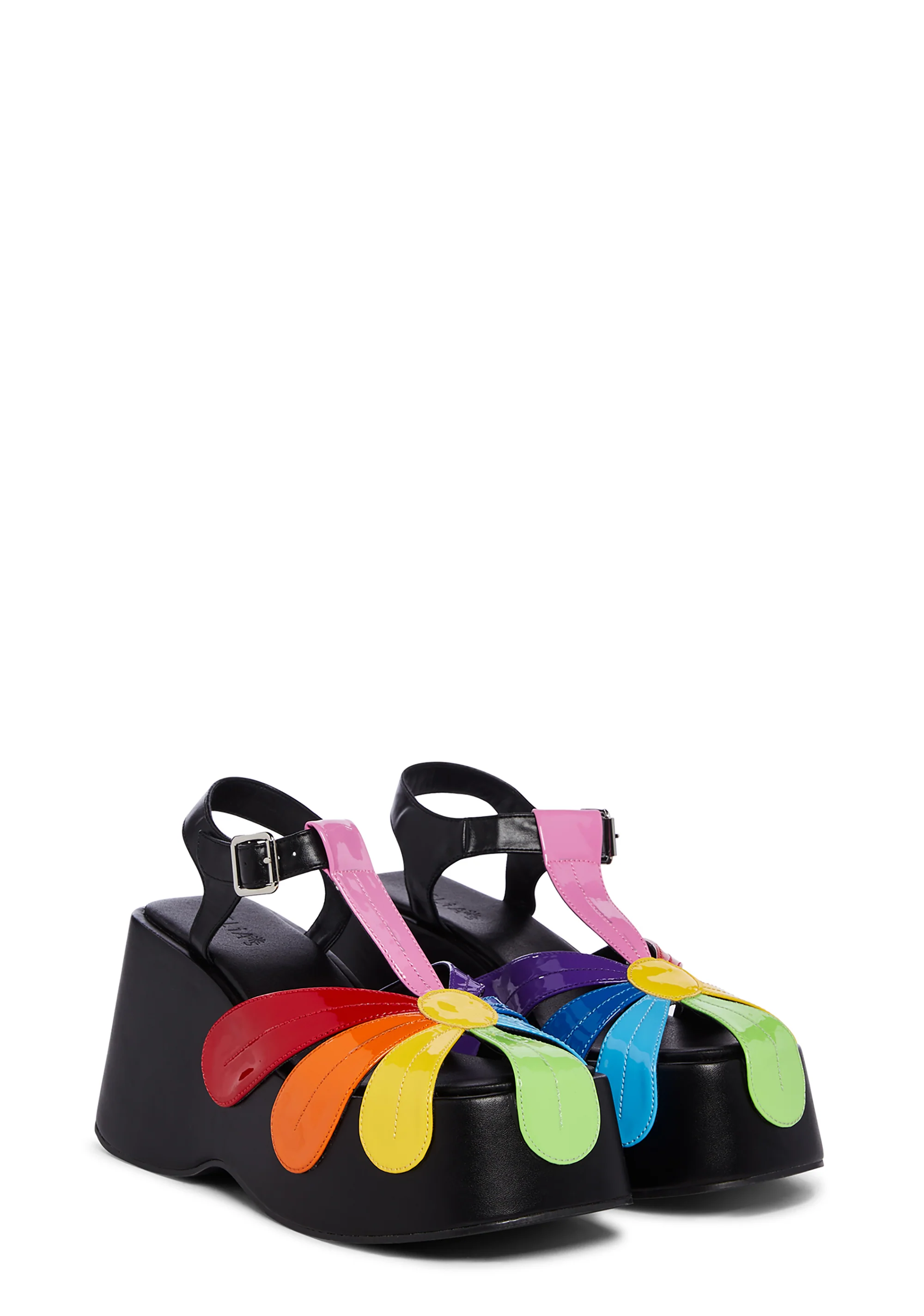 Forever Frolicking Platform Sandals - Rainbow - Image 3