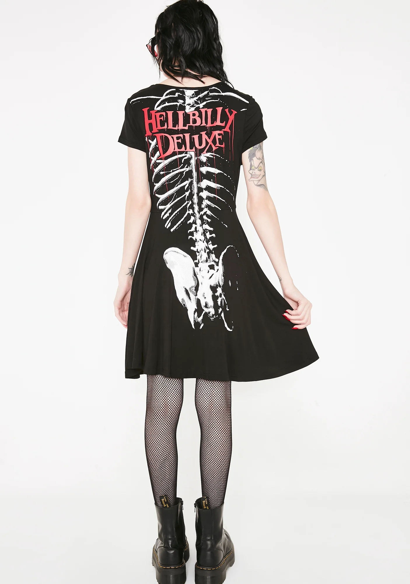 Foxy Bones Skater Dress - Image 4