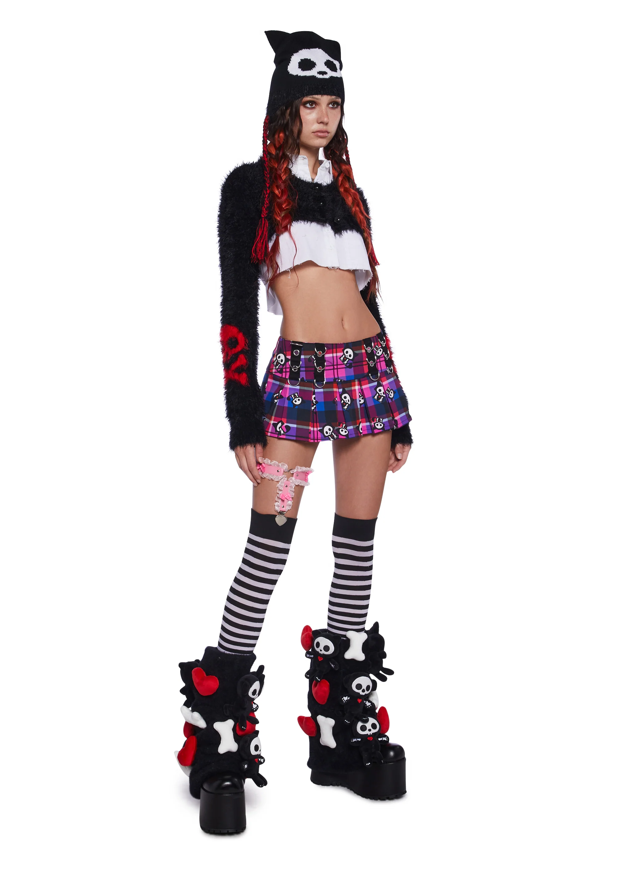 Foxy Plaid Mini Skirt - Image 2