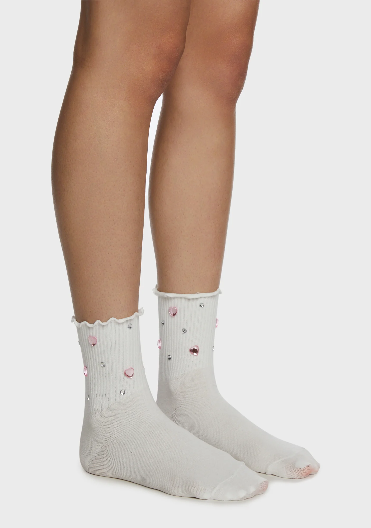 Fragile Desire Jewel Socks - White - Image 2