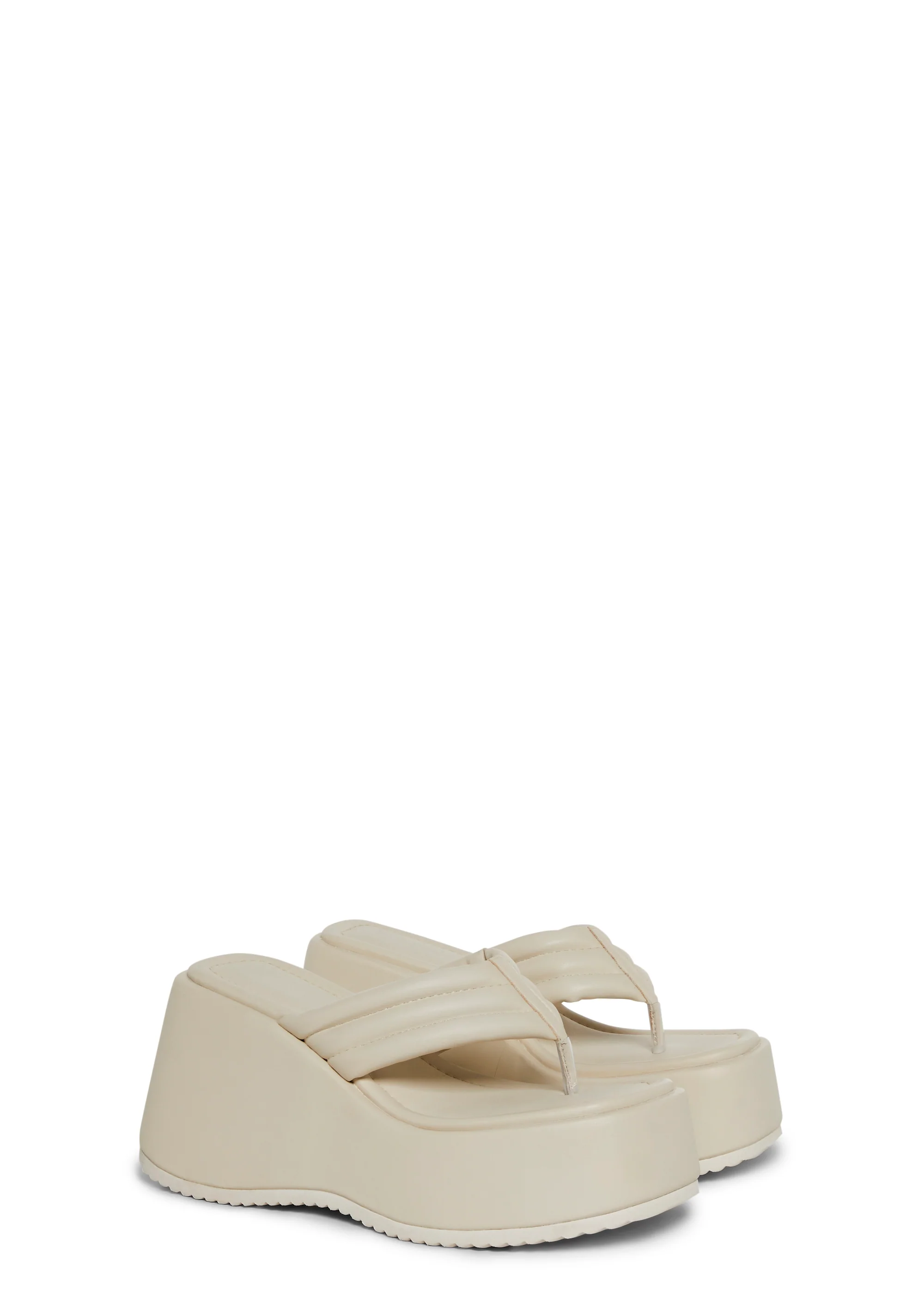 Happy Greetings Platform Sandals - Off White - Image 3