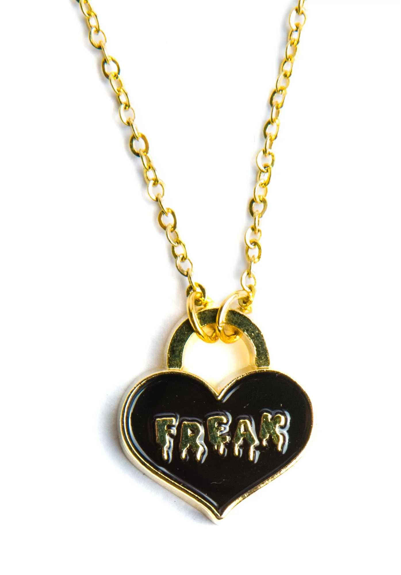 Freak Heart Necklace - Gold - Image 6