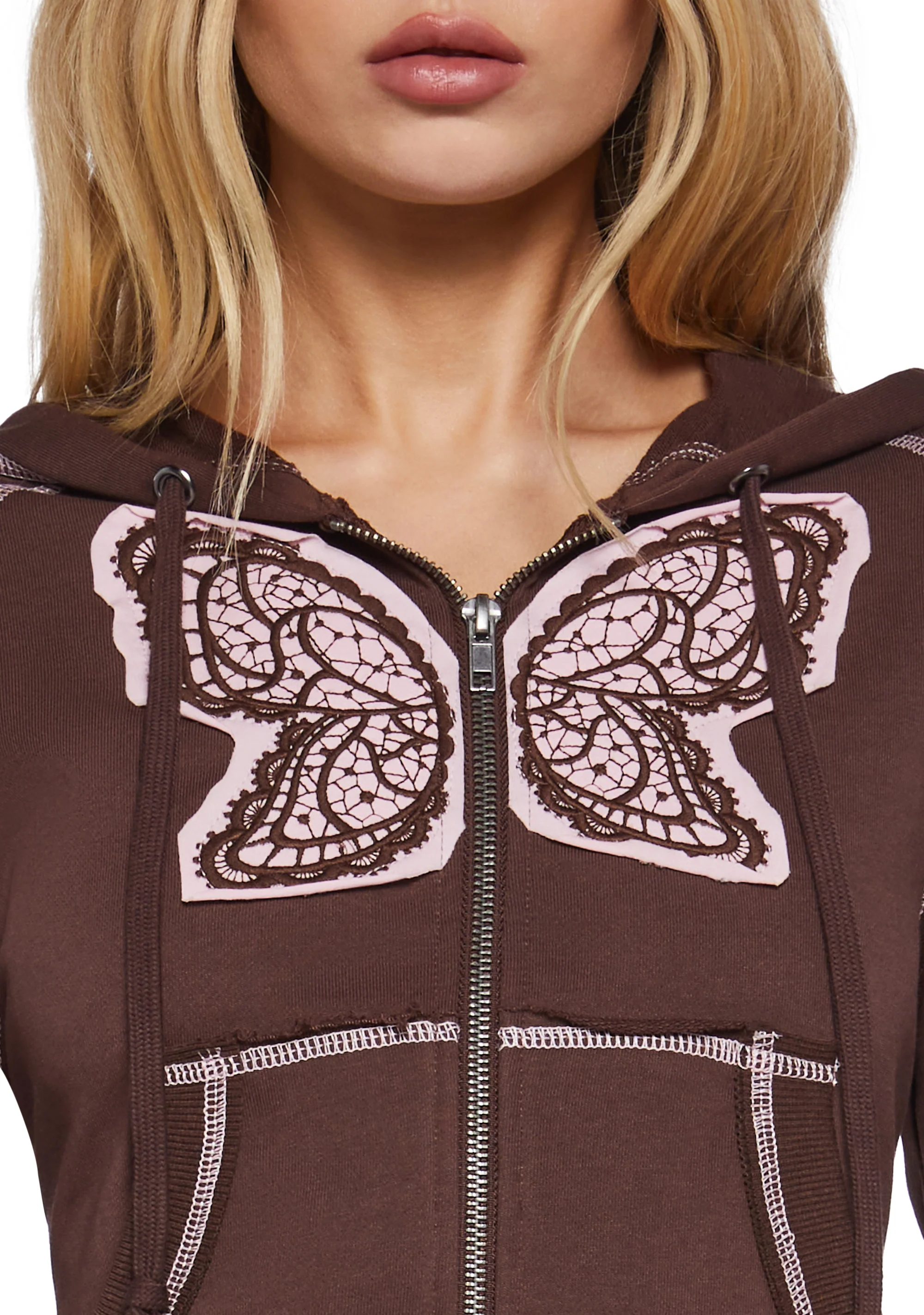 Skater Heart Crop Hoodie - Image 5