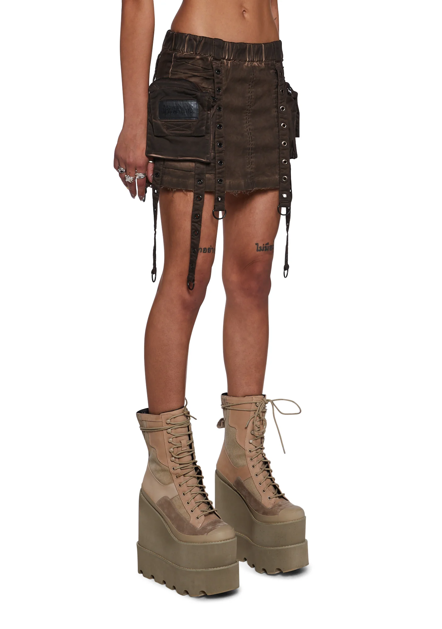 Frequency Cargo Mini Skirt - Cedar - Image 3