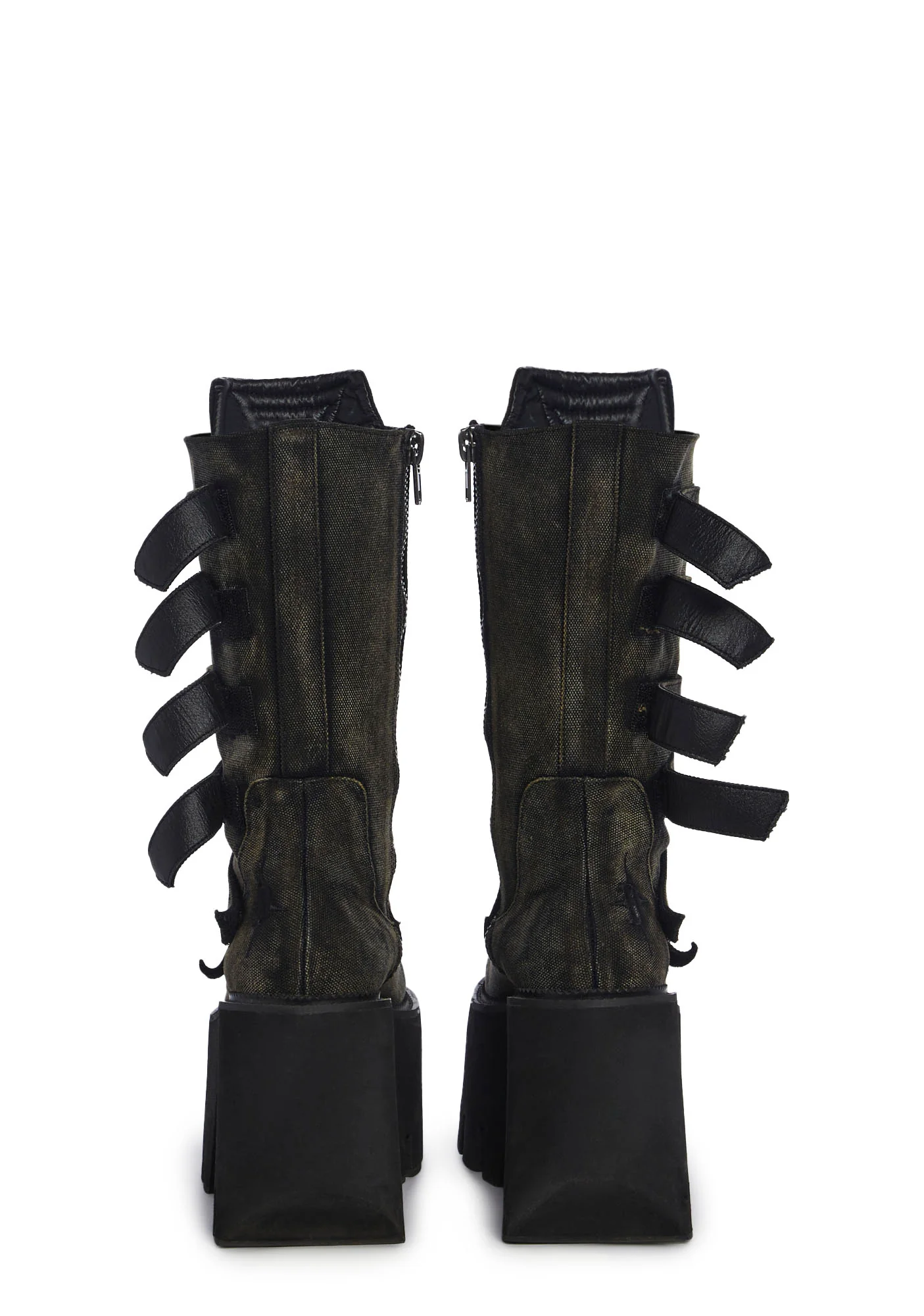 Frequency Washed Platform Boots - Image 3