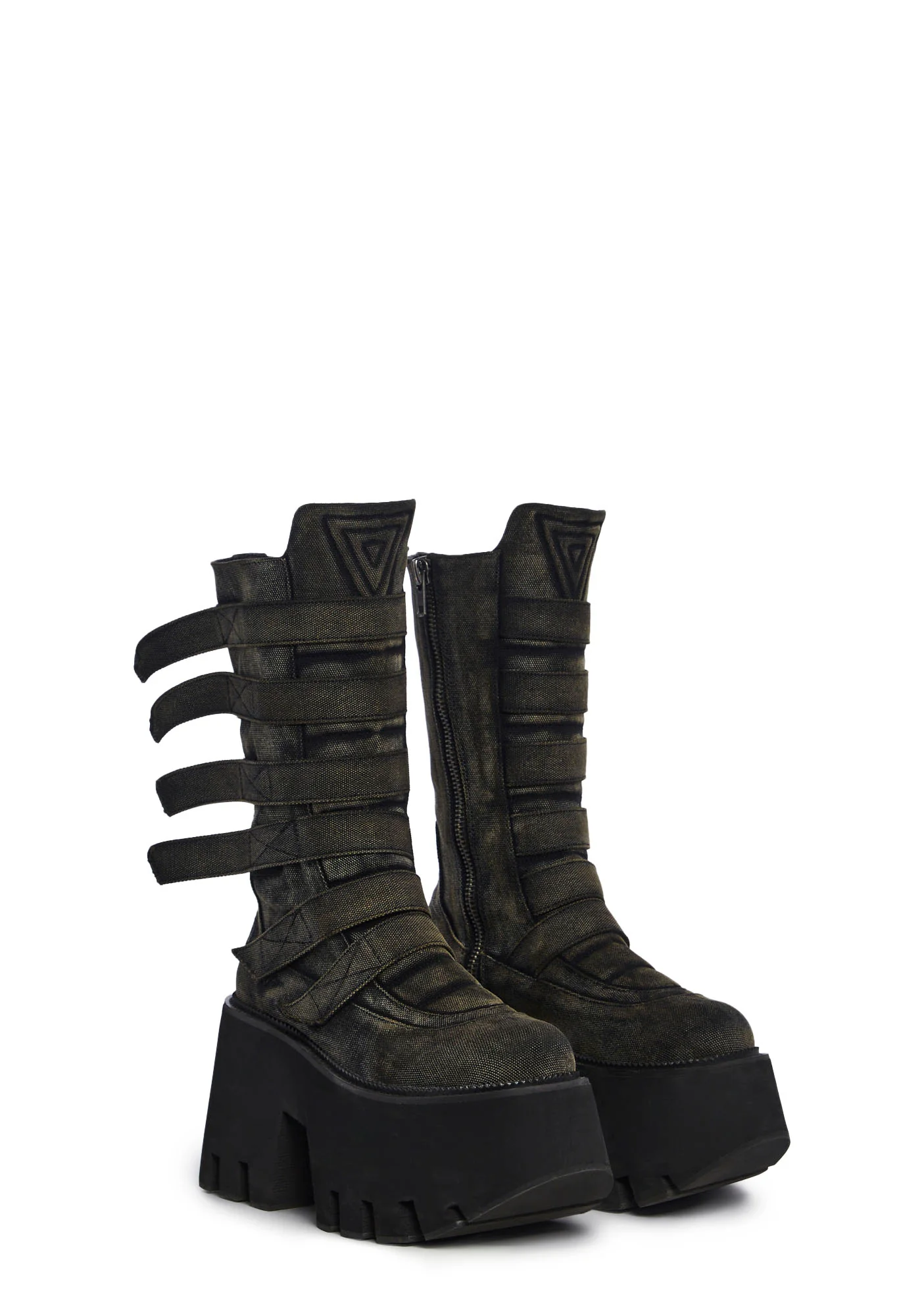 Frequency Washed Platform Boots - Image 6