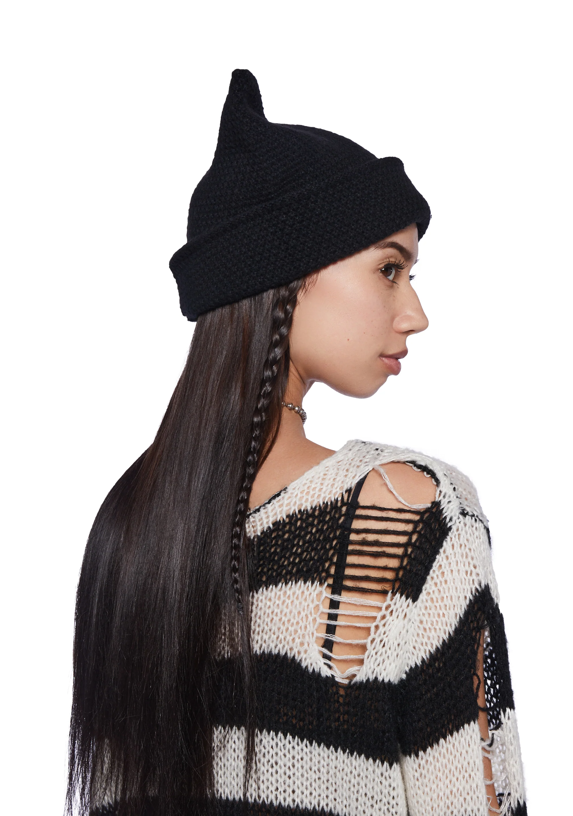 Friendly Persuasion Knit Beanie - Black - Image 3