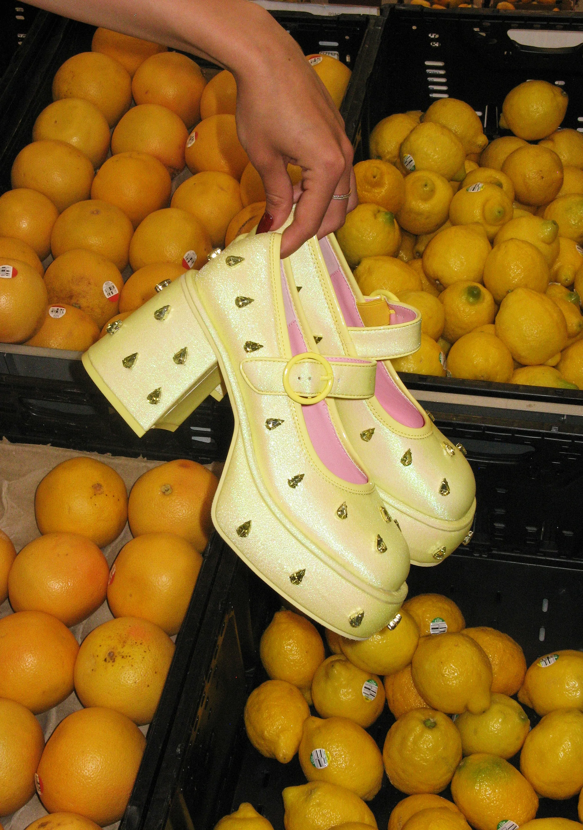 Fruit Fusion Platform Mary Janes - Lemon - Image 5