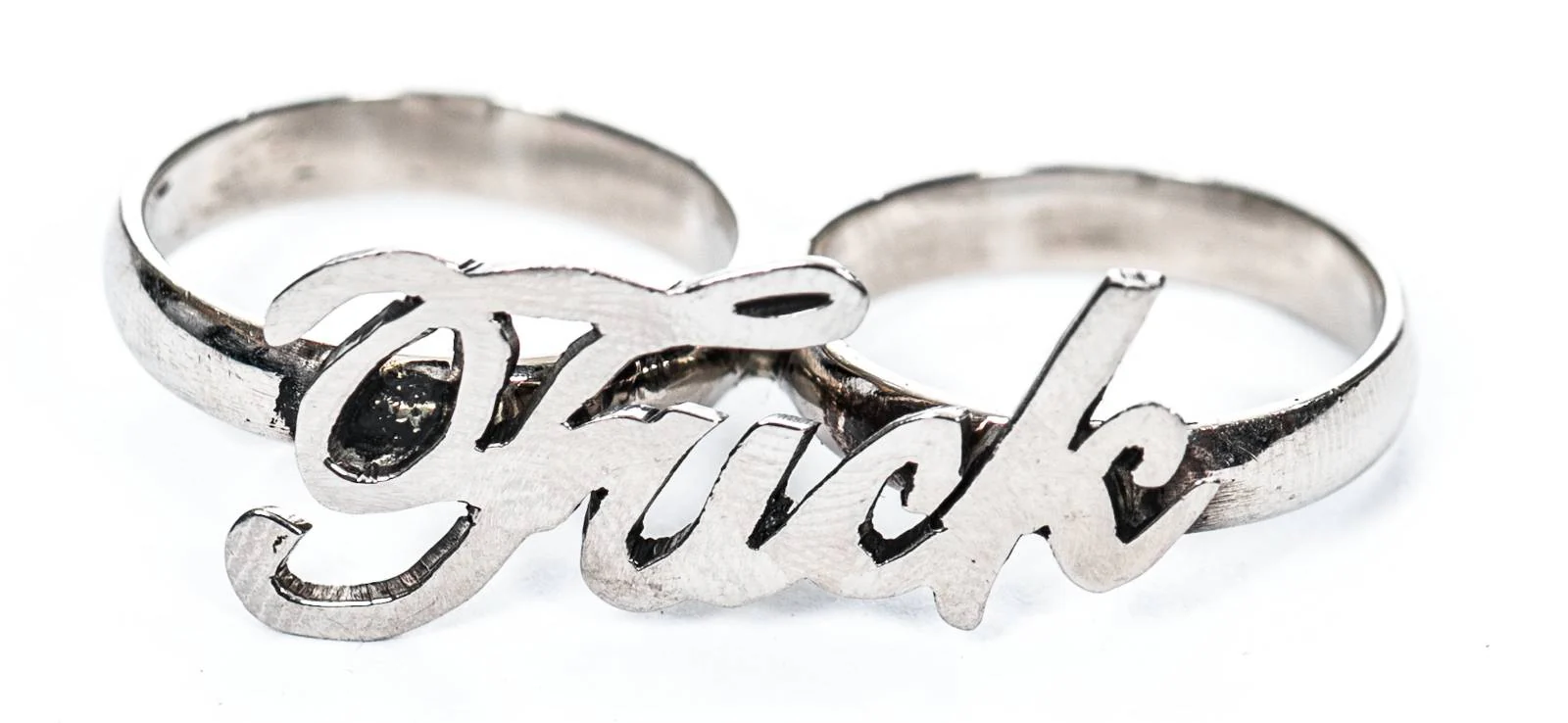 "Fuck" Silver Ring - Image 3