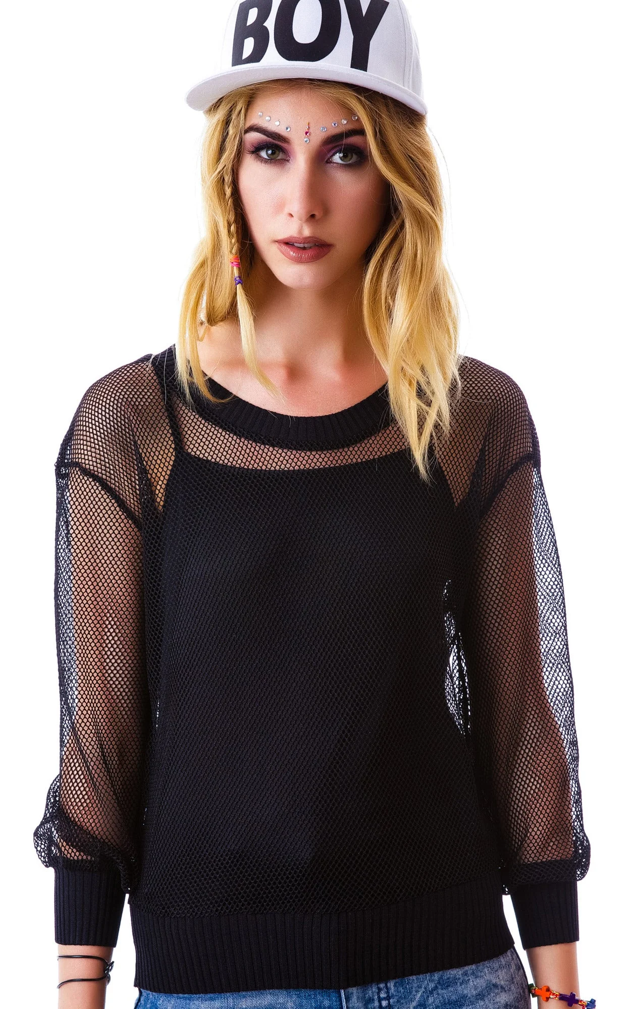 Full Court Mesh Top - Black - Image 2
