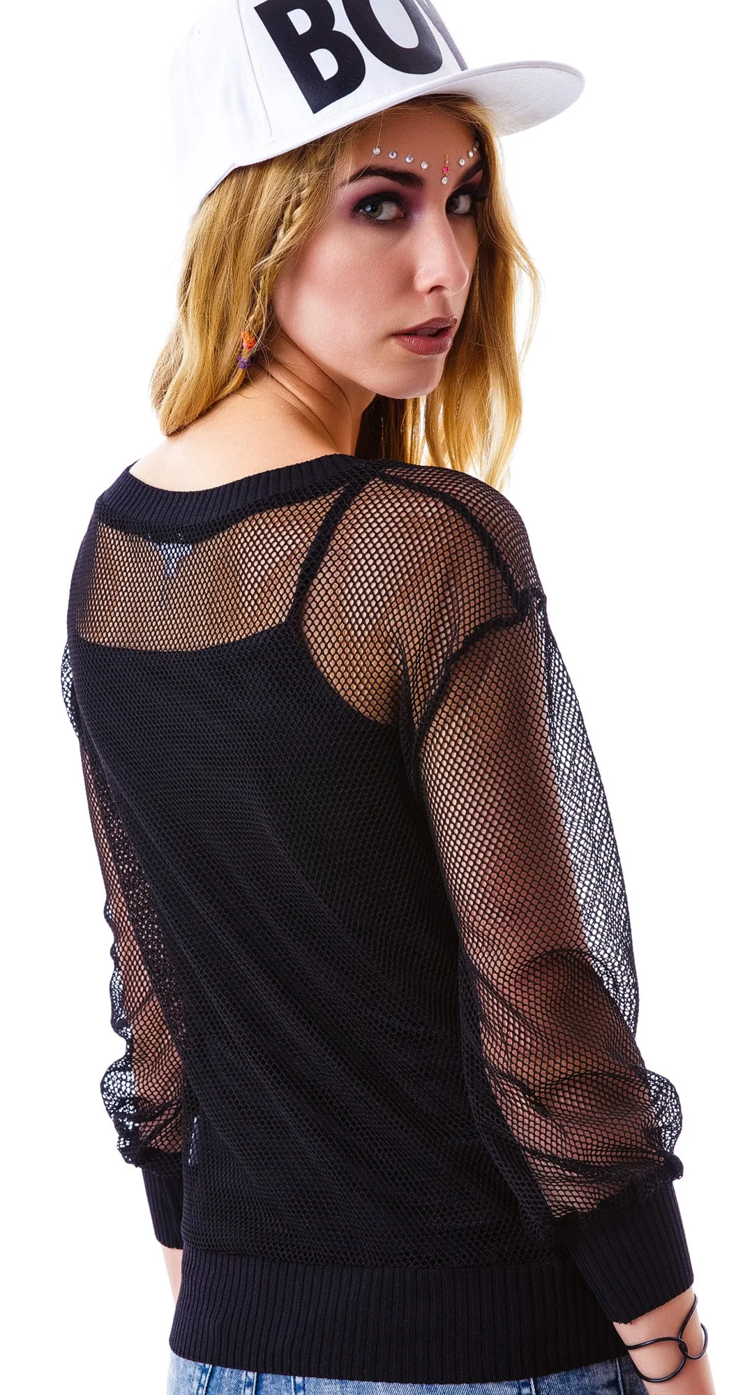Full Court Mesh Top - Black - Image 3