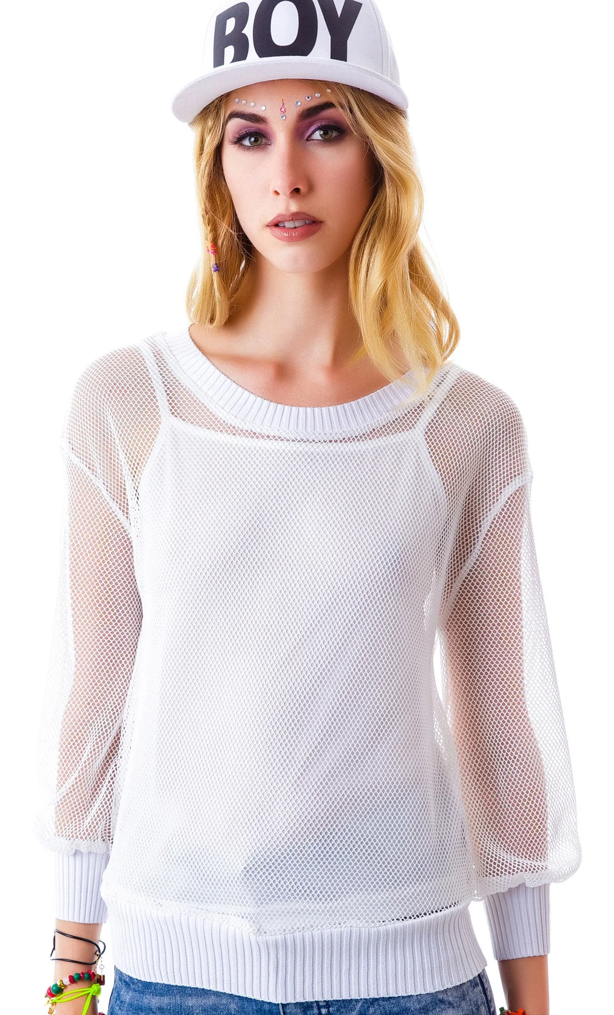 Full Court Mesh Top - Black - Image 7