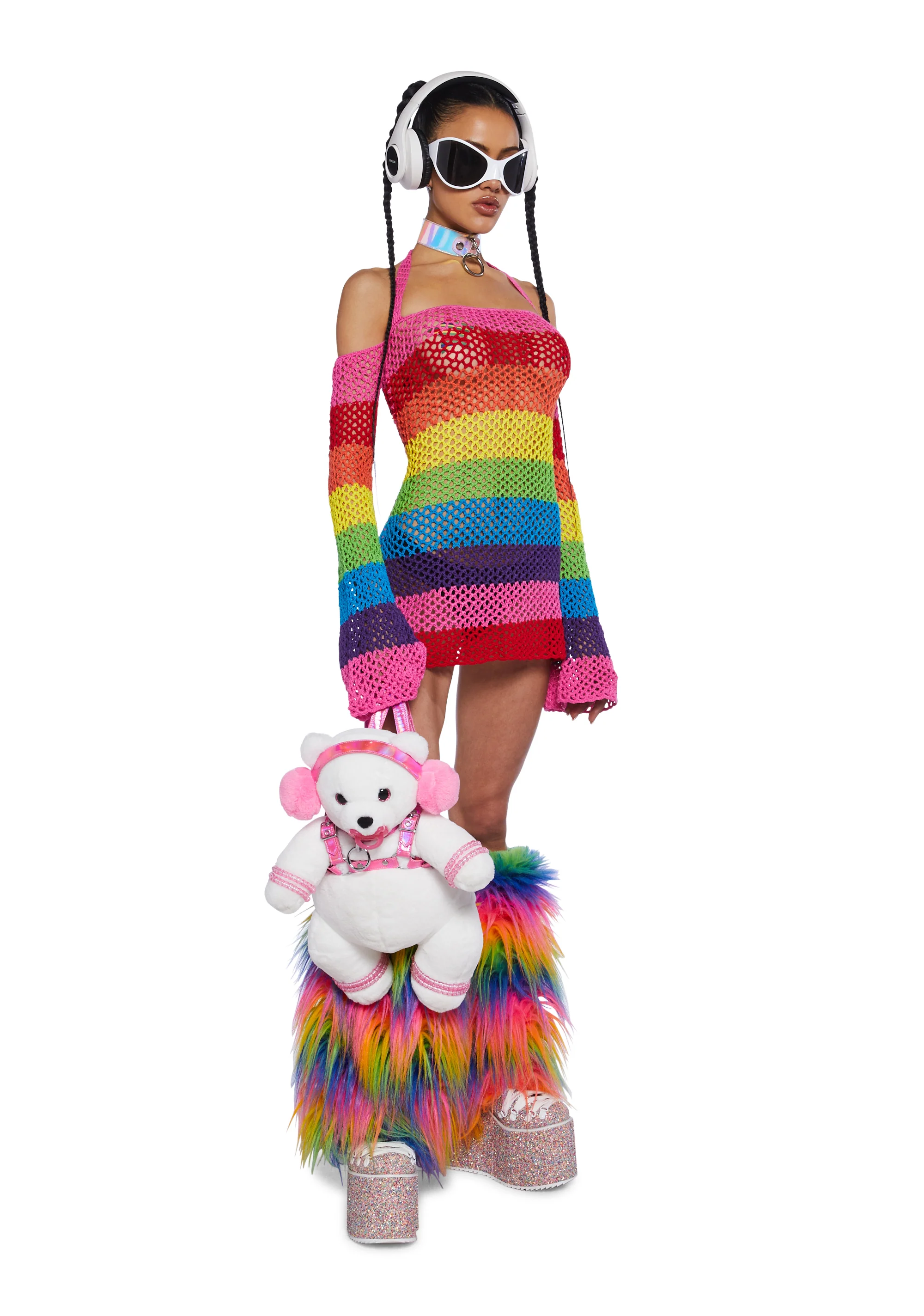 Funday Vibes Crochet Mini Dress - Image 2