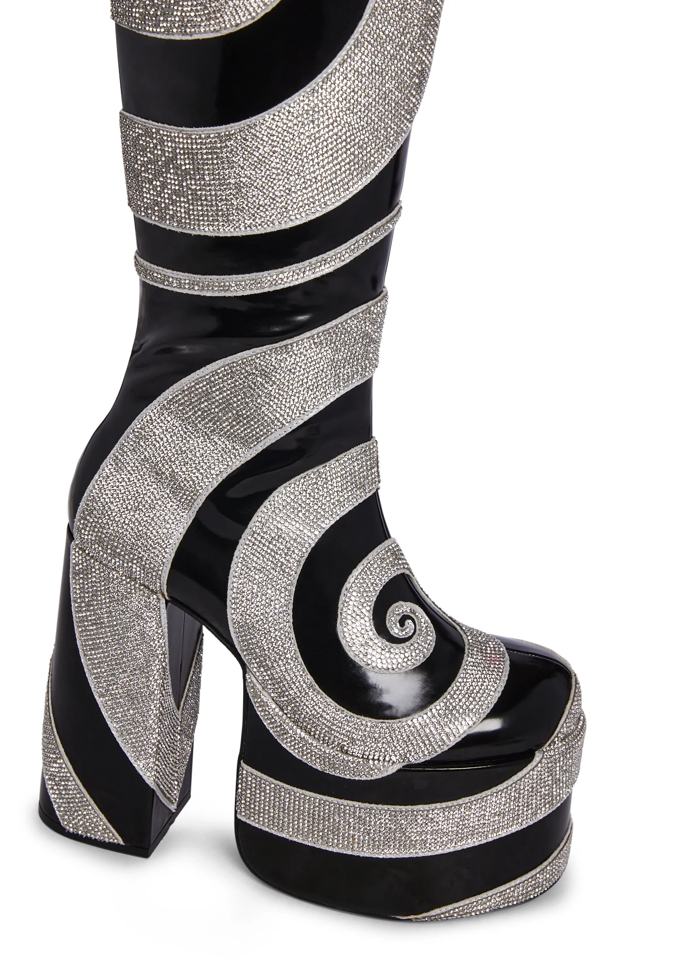 How Sweet It Is Platform Boots - Silver - Image 2
