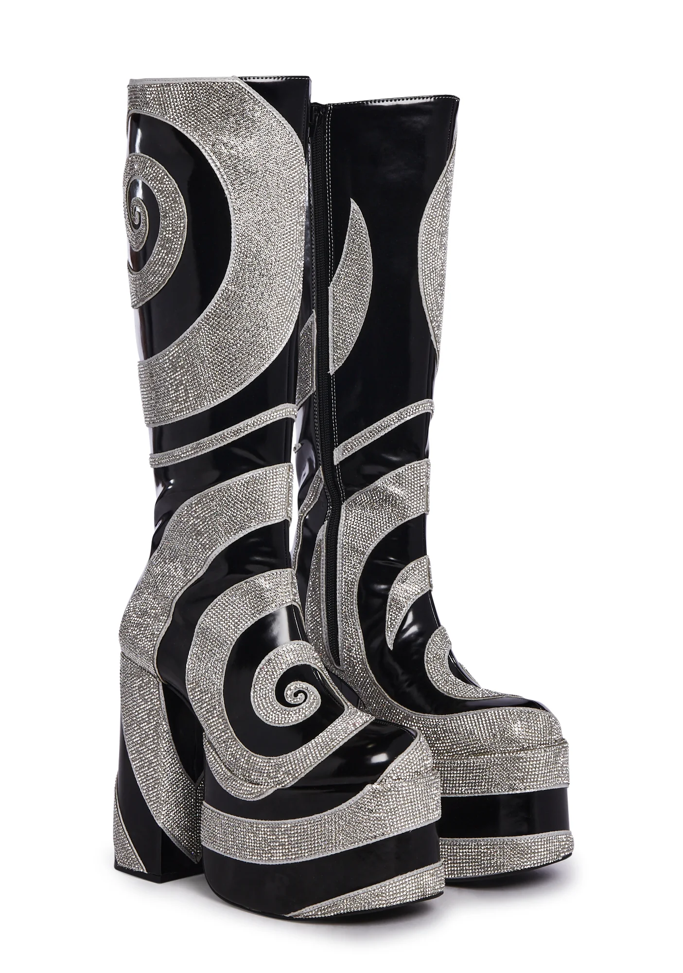 How Sweet It Is Platform Boots - Silver - Image 3