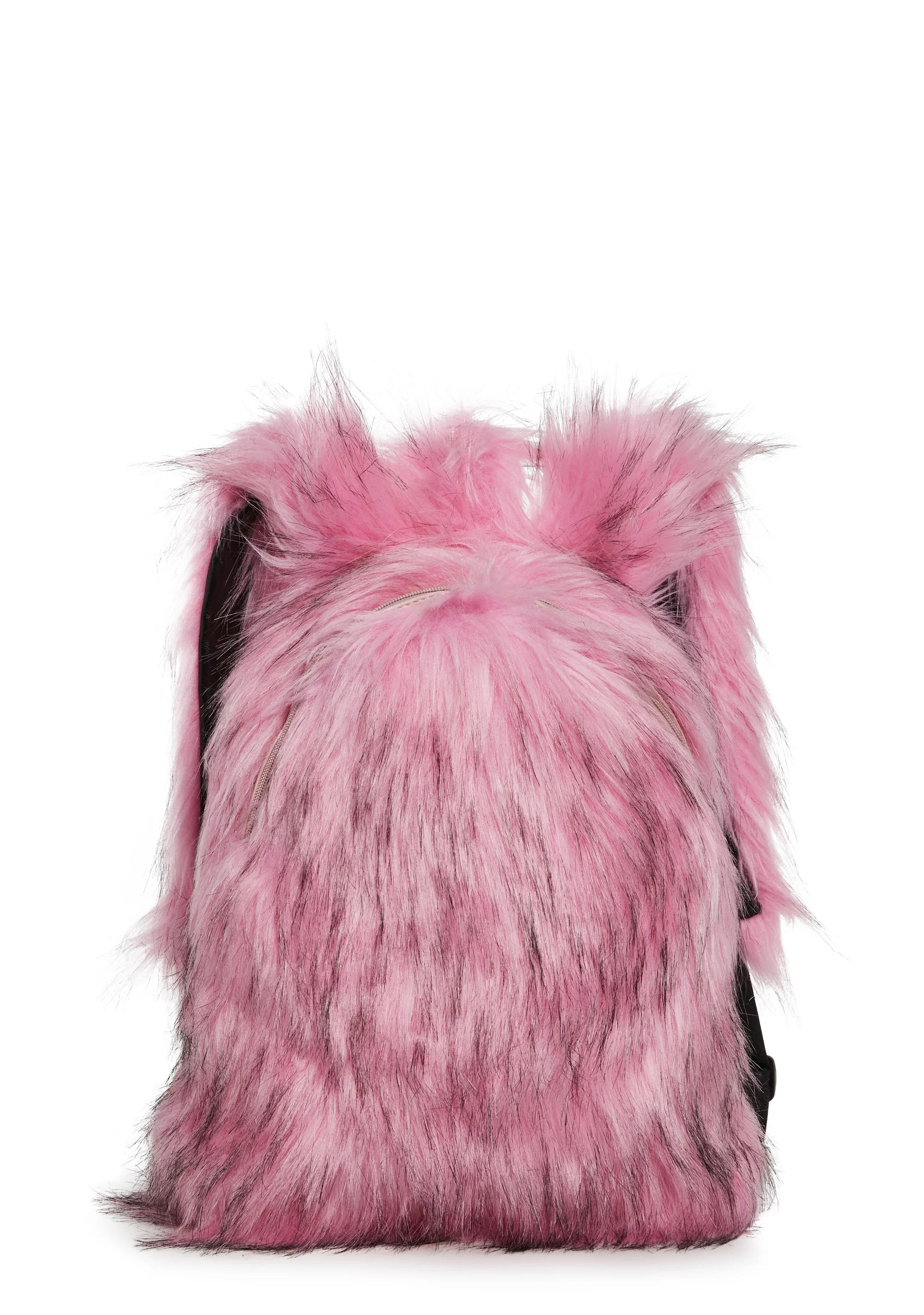 Rosy Roam Faux Fur Backpack - Pink - Image 2