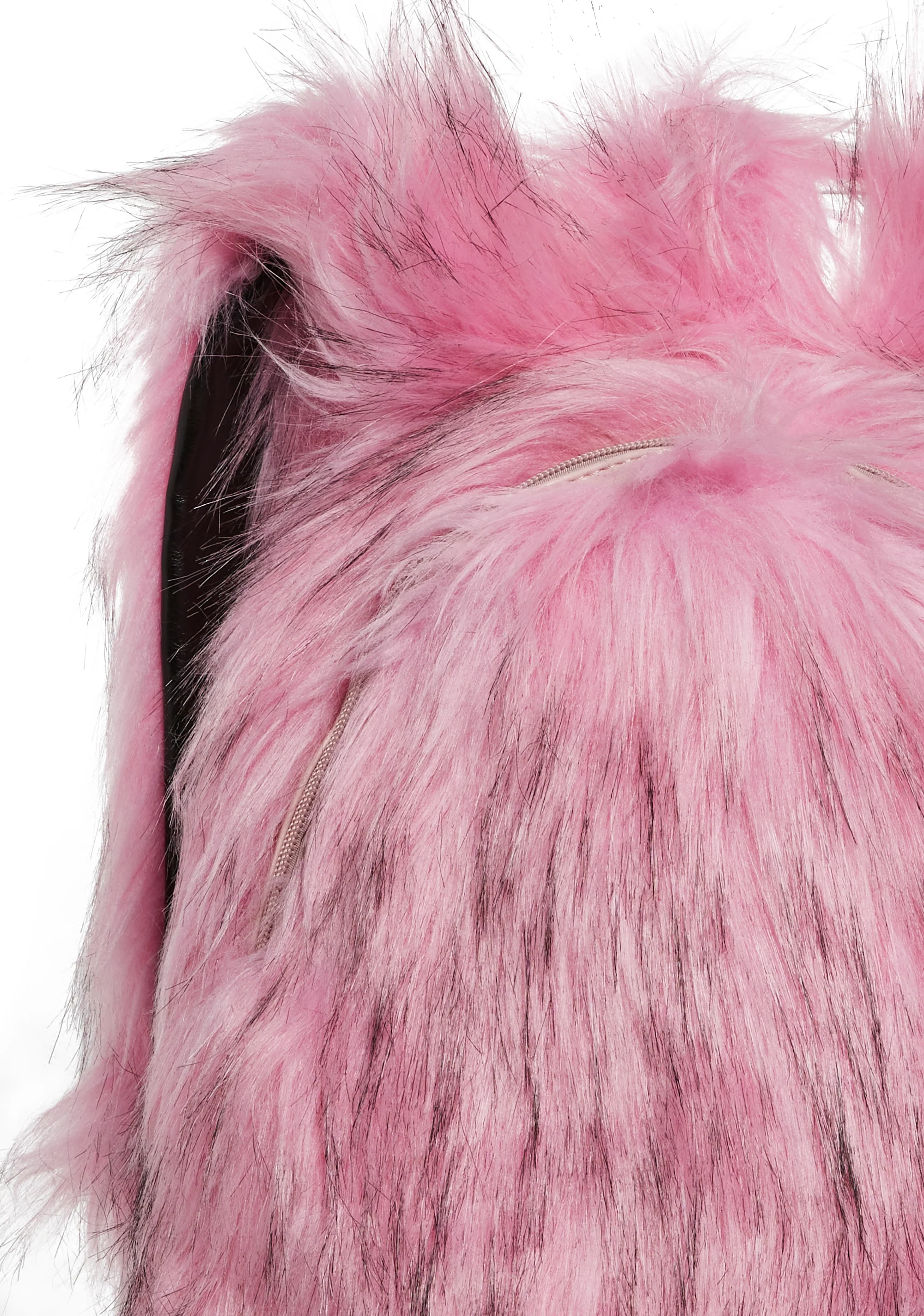 Rosy Roam Faux Fur Backpack - Pink - Image 5