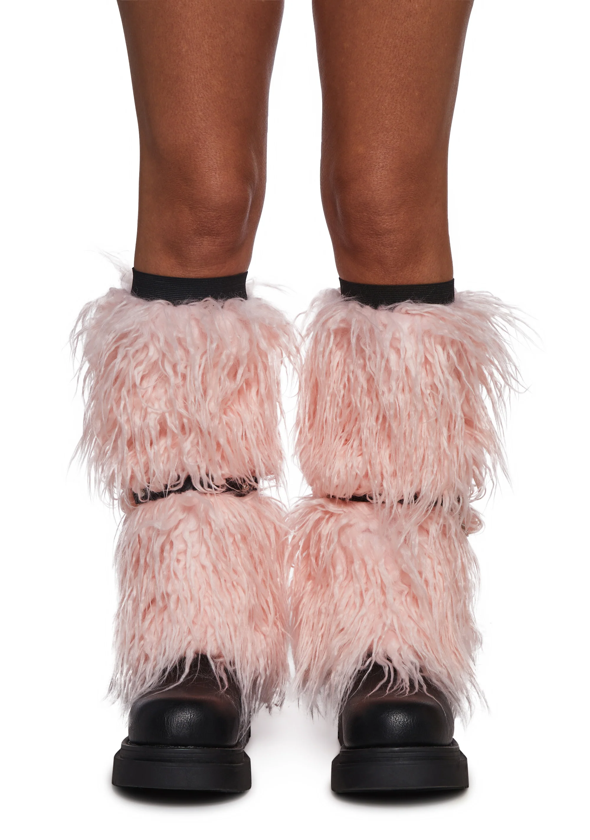 Cotton Candy Faux Fur Leg Warmers - Image 3