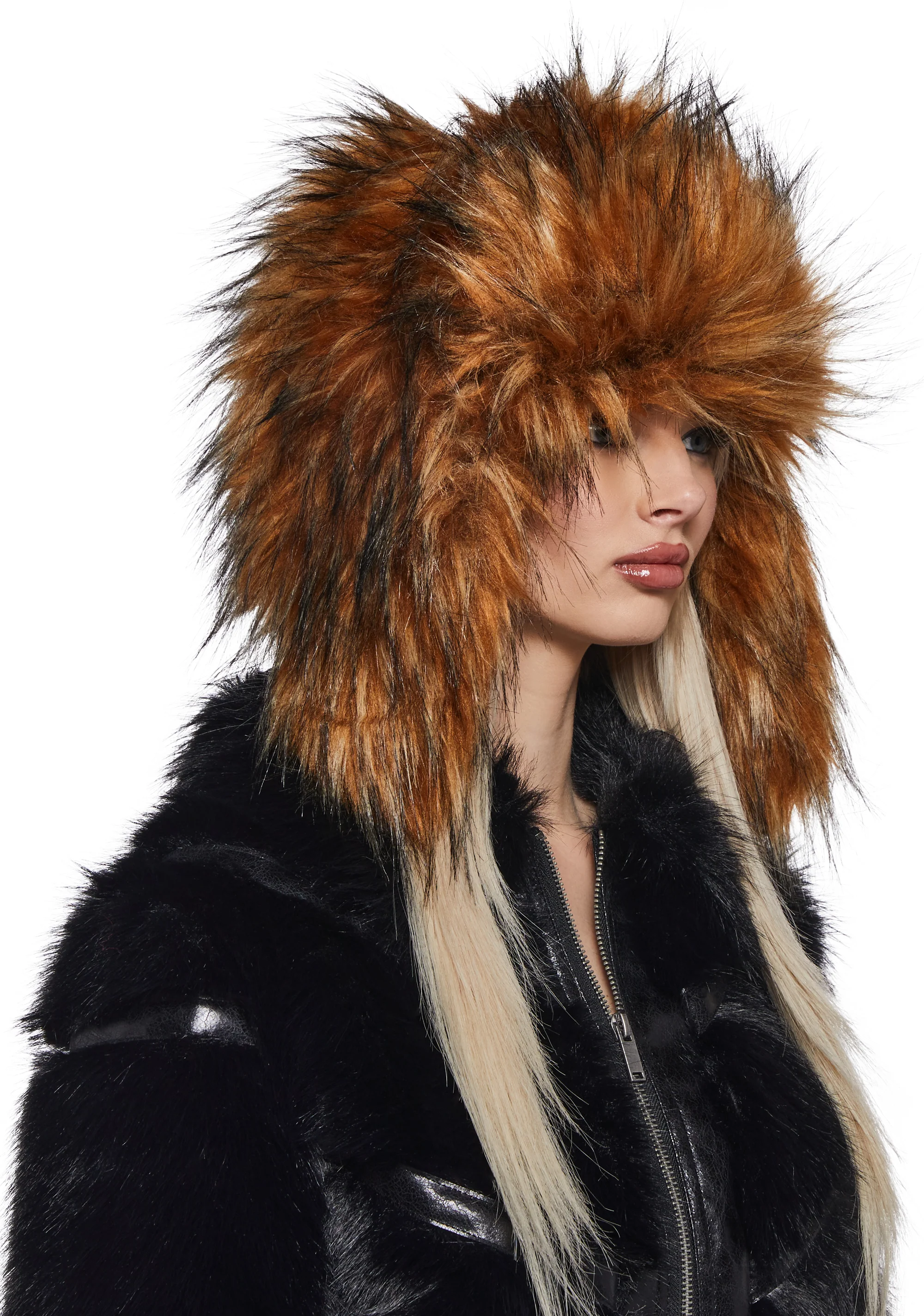 Aura Faux Fur Trapper Hat - Brown - Image 2