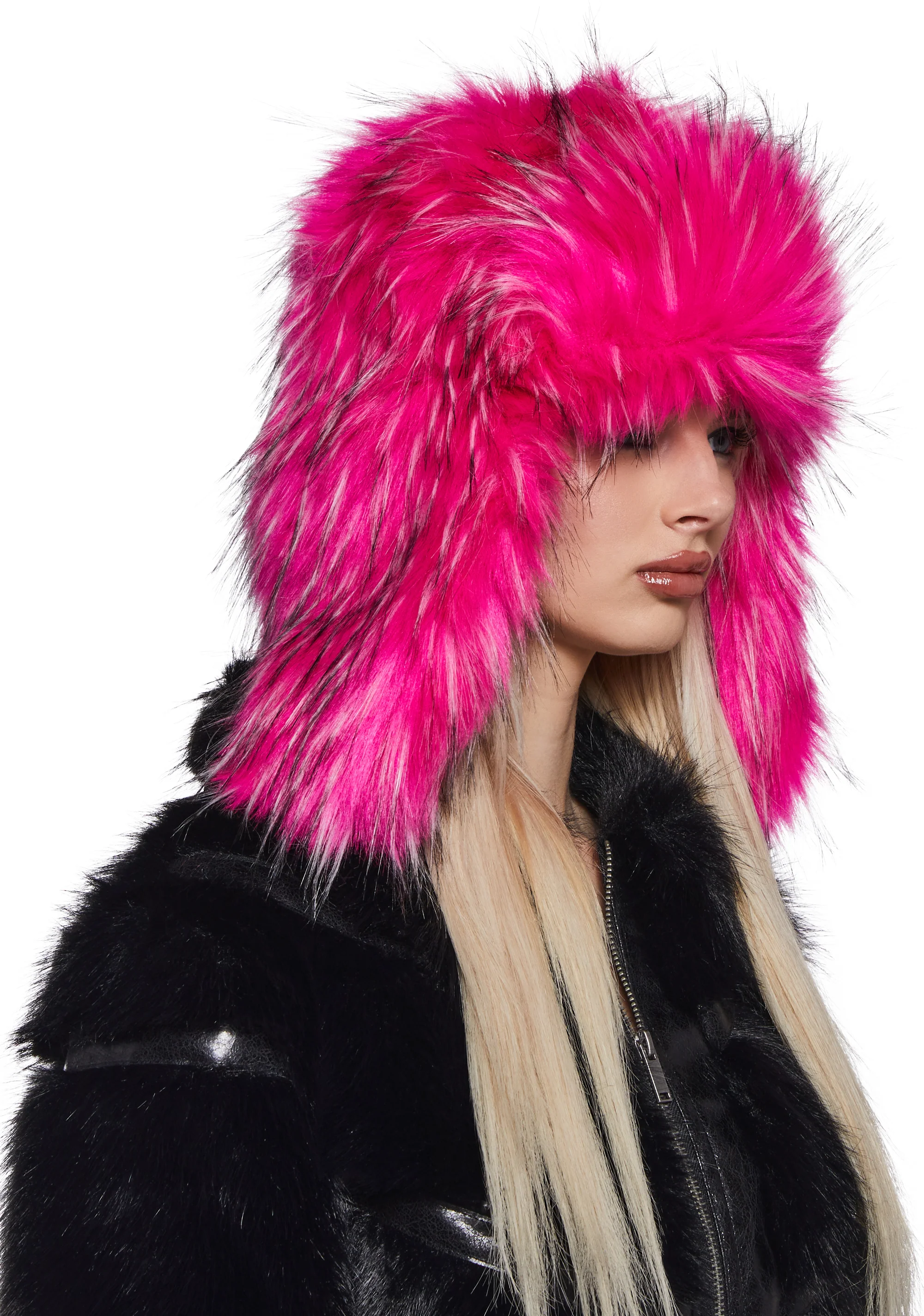 Aura Faux Fur Trapper Hat - Pink - Image 2