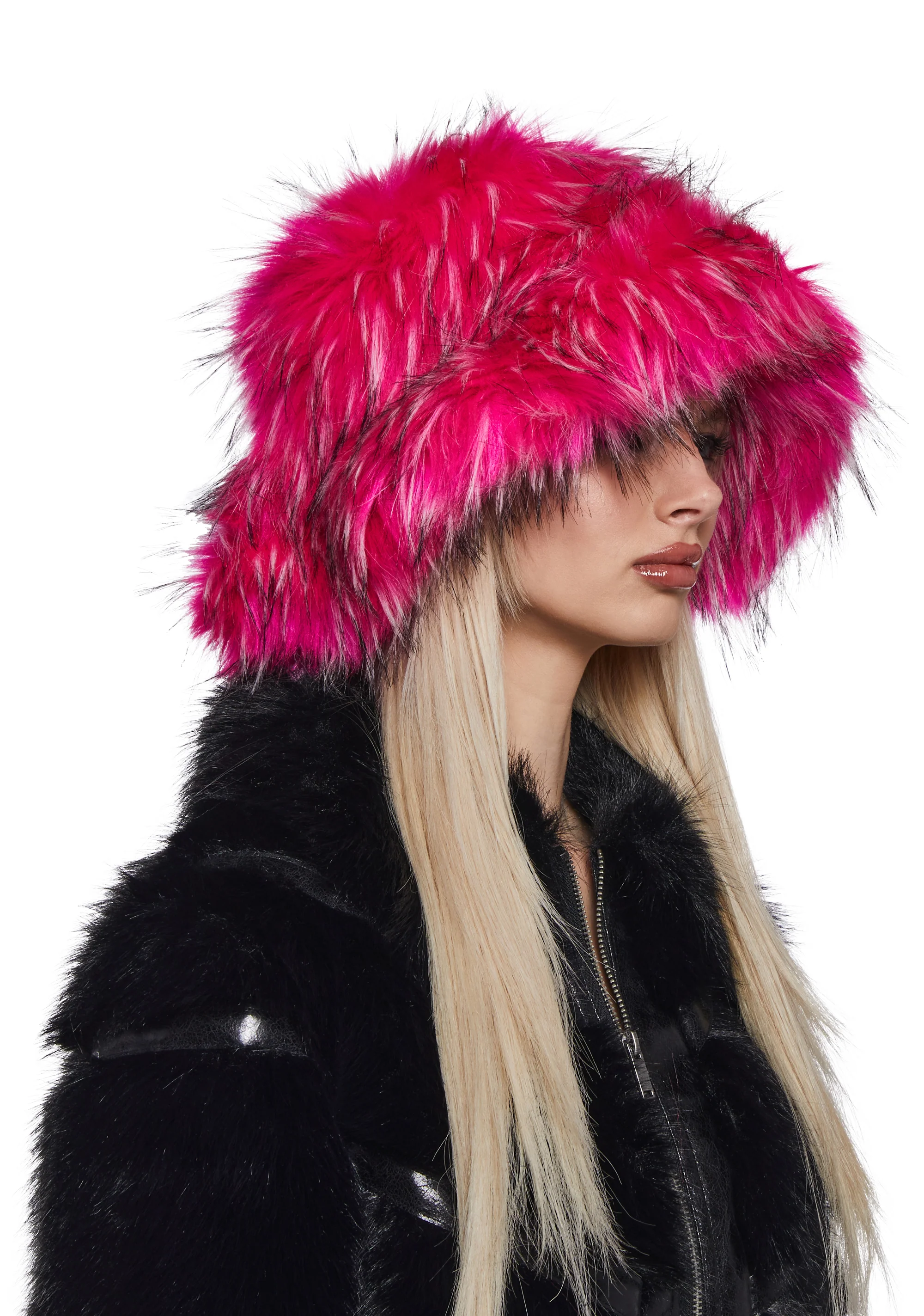 Flirty Fuzzy Bucket Hat - Pink - Image 2