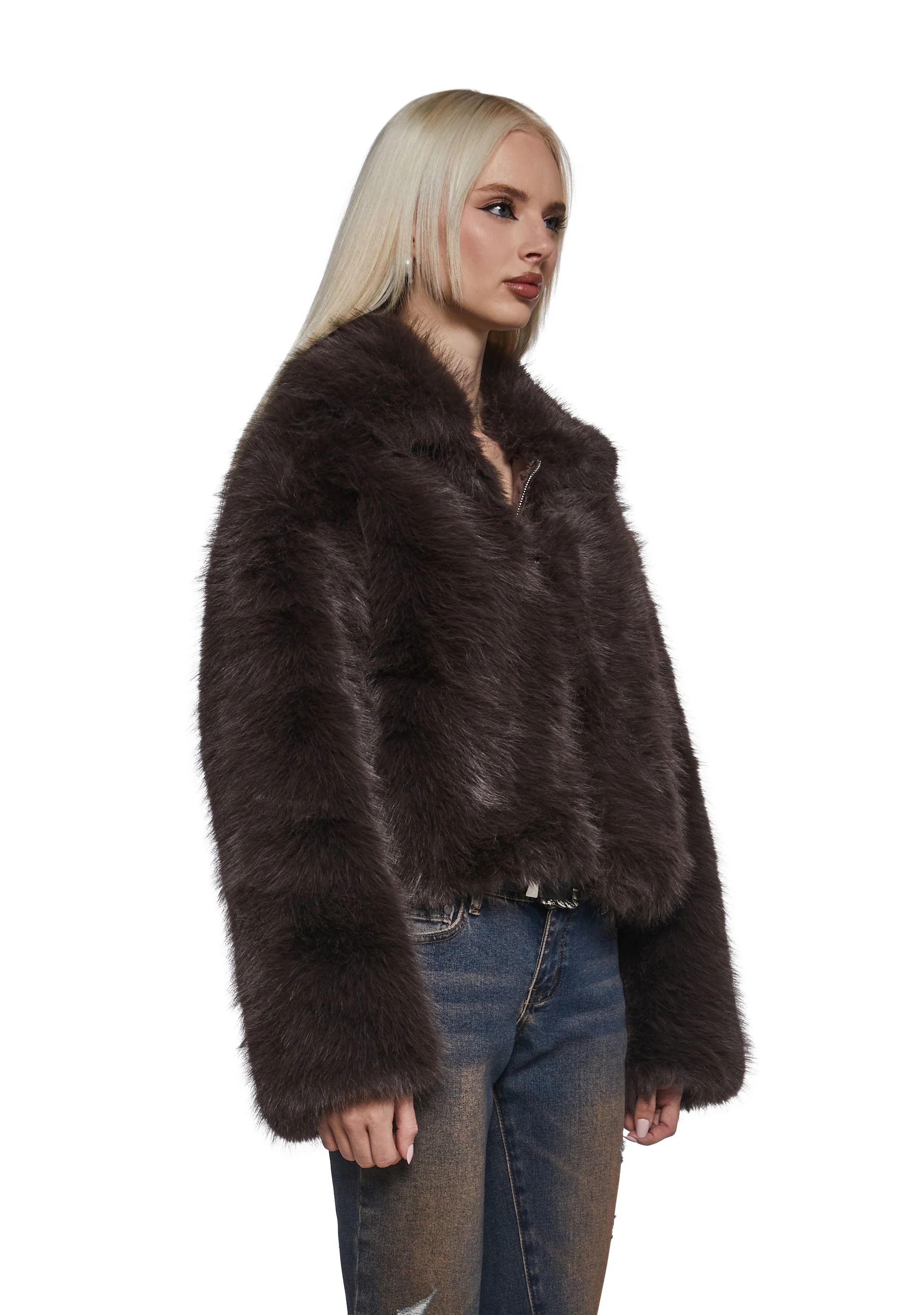 Cancelled List Faux Fur Coat - Image 3