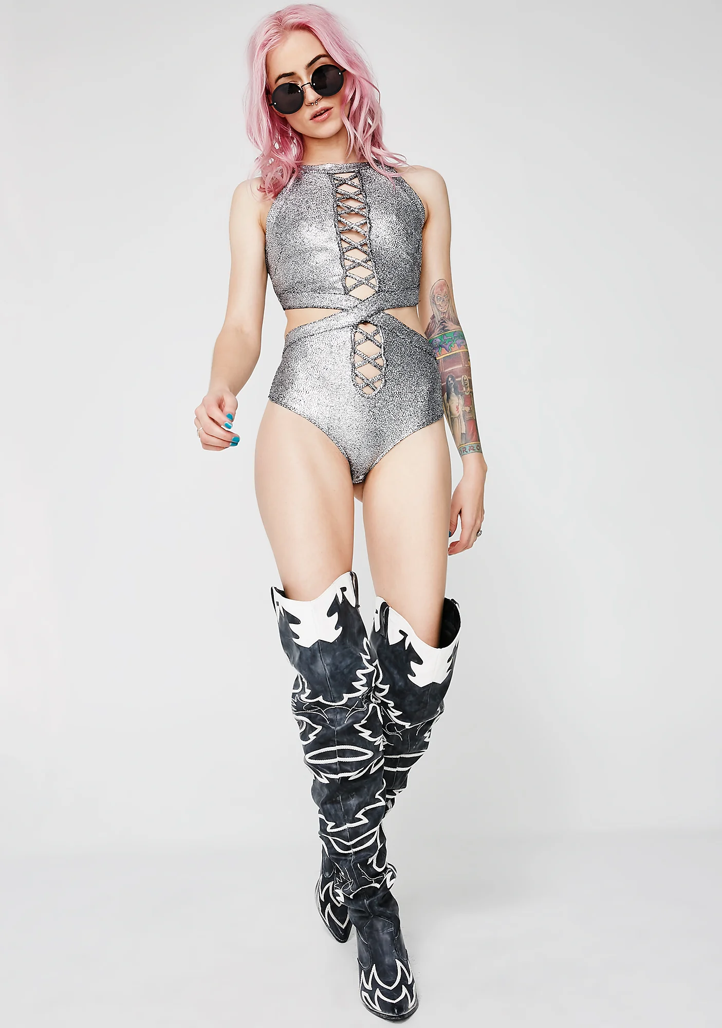 Galactic Empress Metallic Bodysuit - Image 4