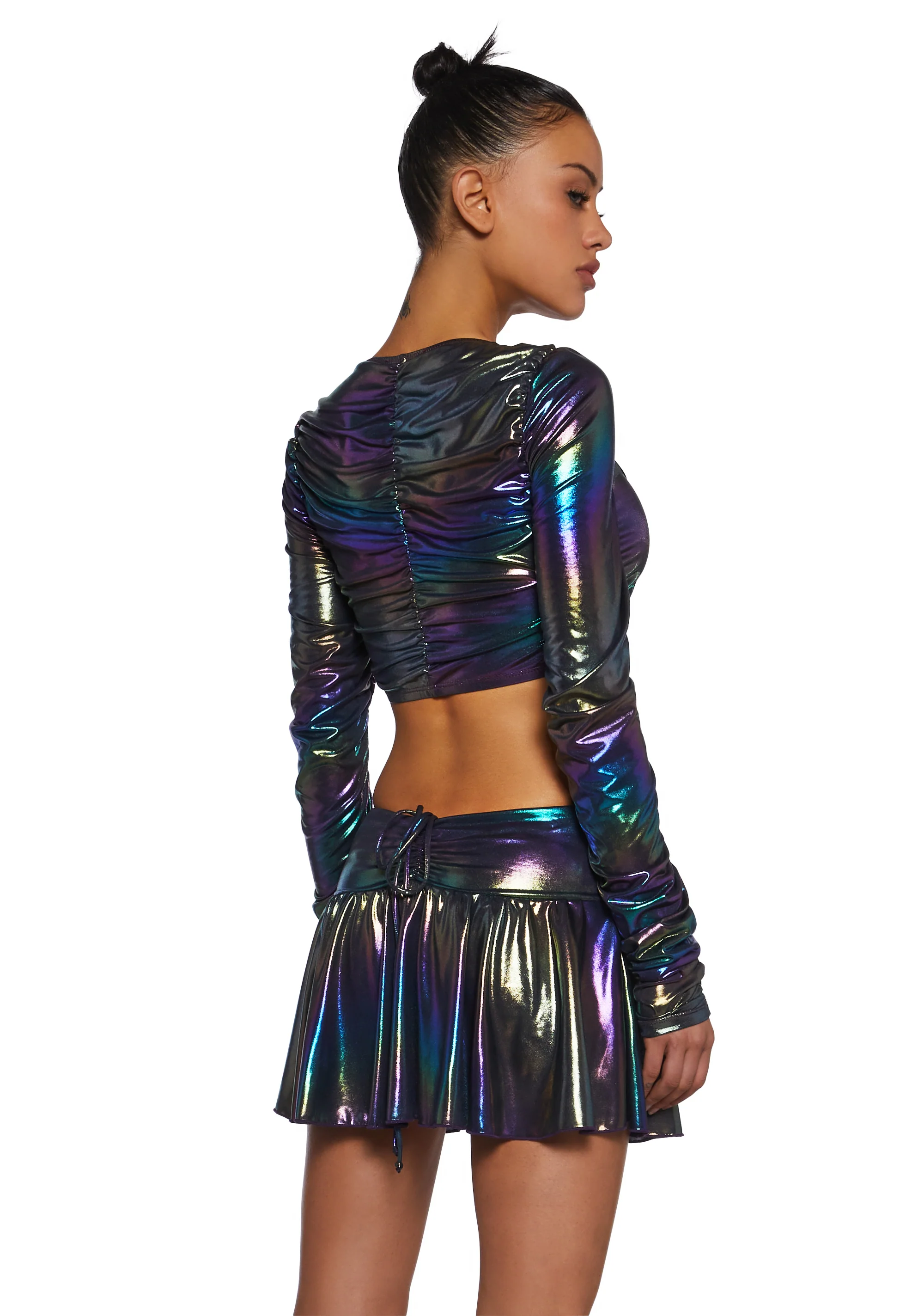 Galaxy Gathered Long Sleeve Top - Image 4