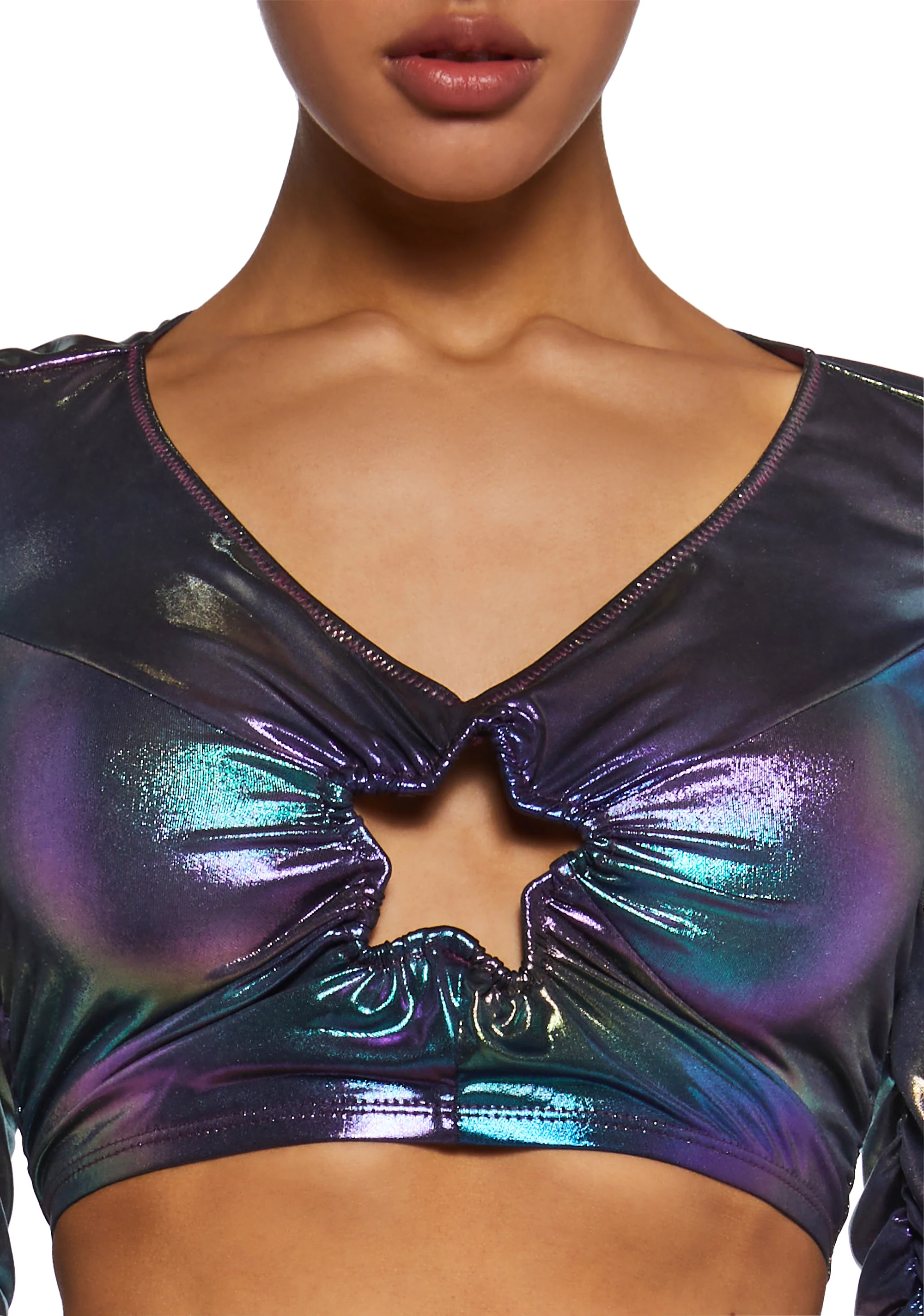 Galaxy Gathered Long Sleeve Top - Image 5