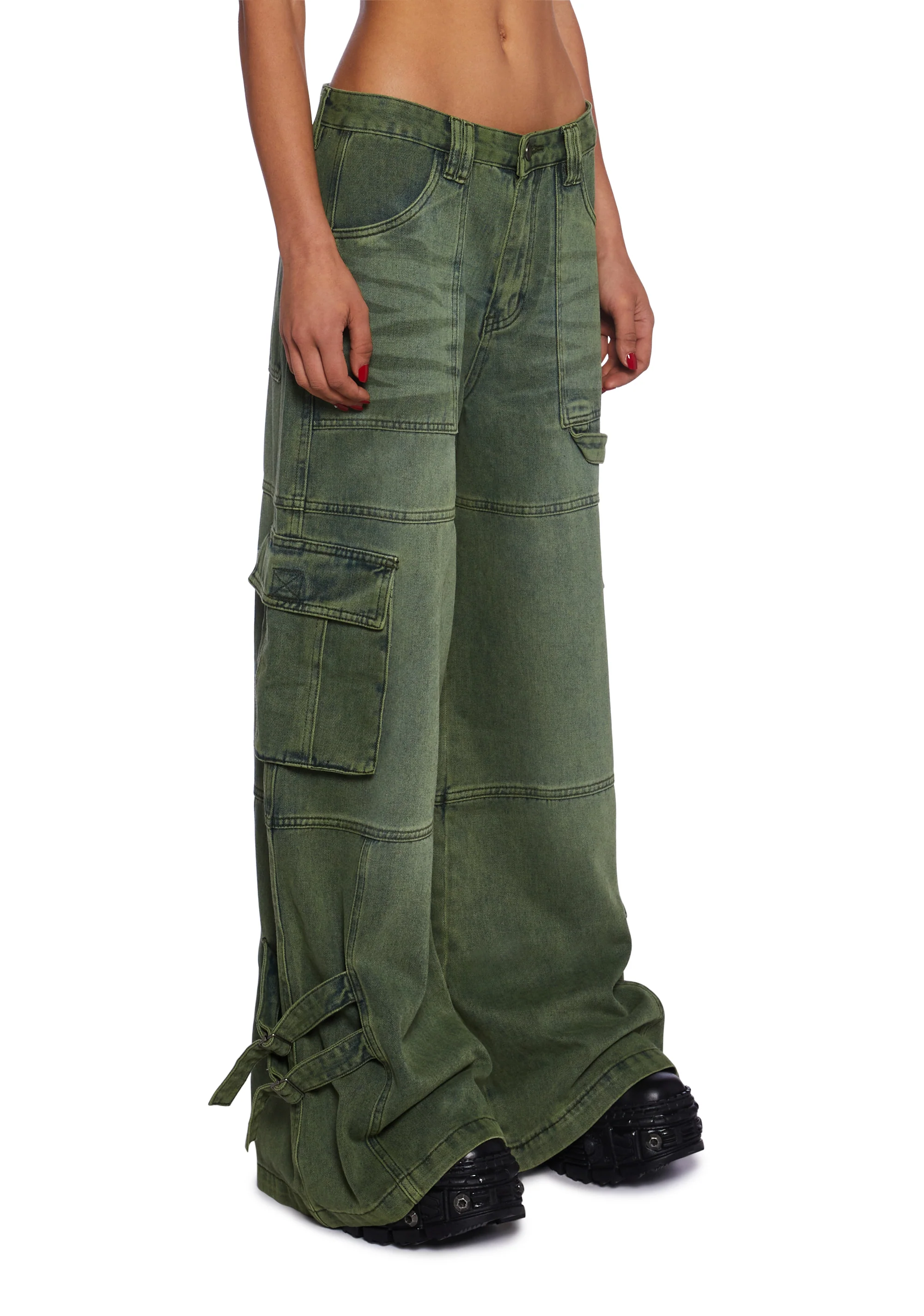 Get A Life Wide Leg Cargo Pants - Image 3