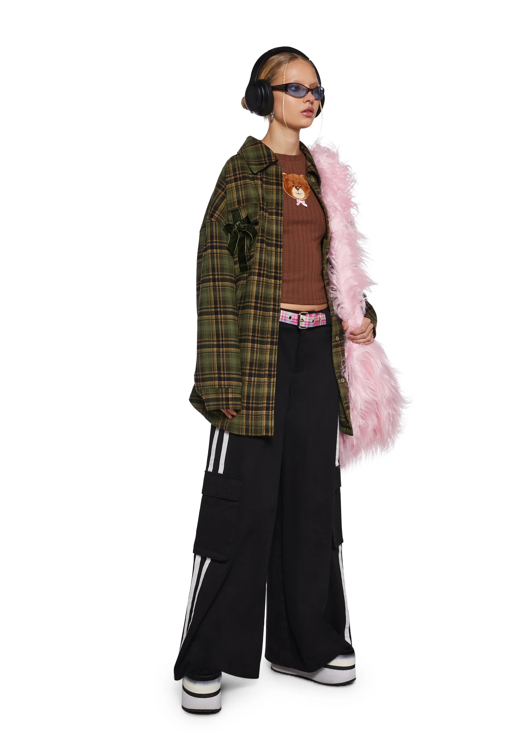 Get Hyped Plaid Shacket - Image 2