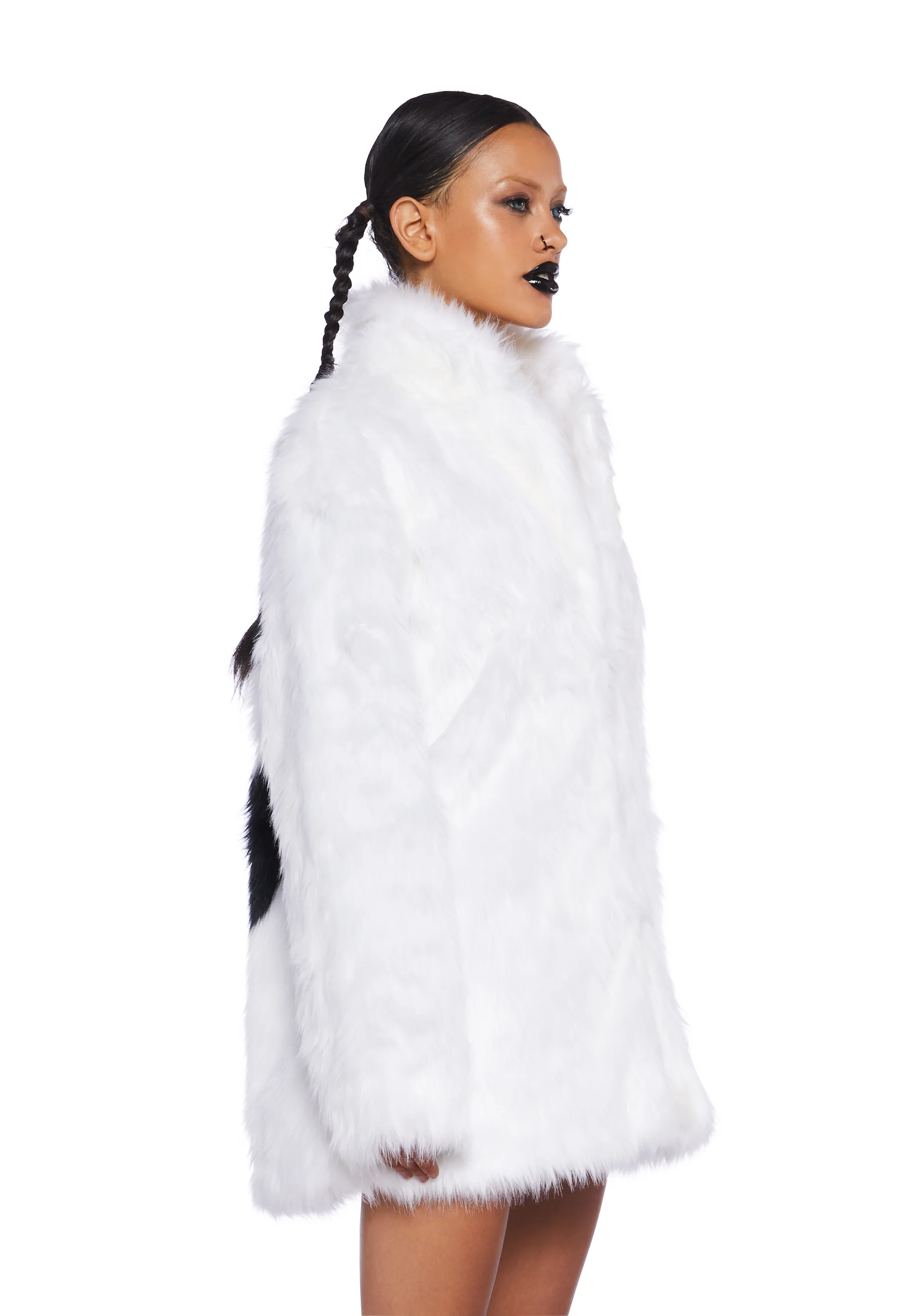 Ghostly Glam Faux Fur Coat - Image 3