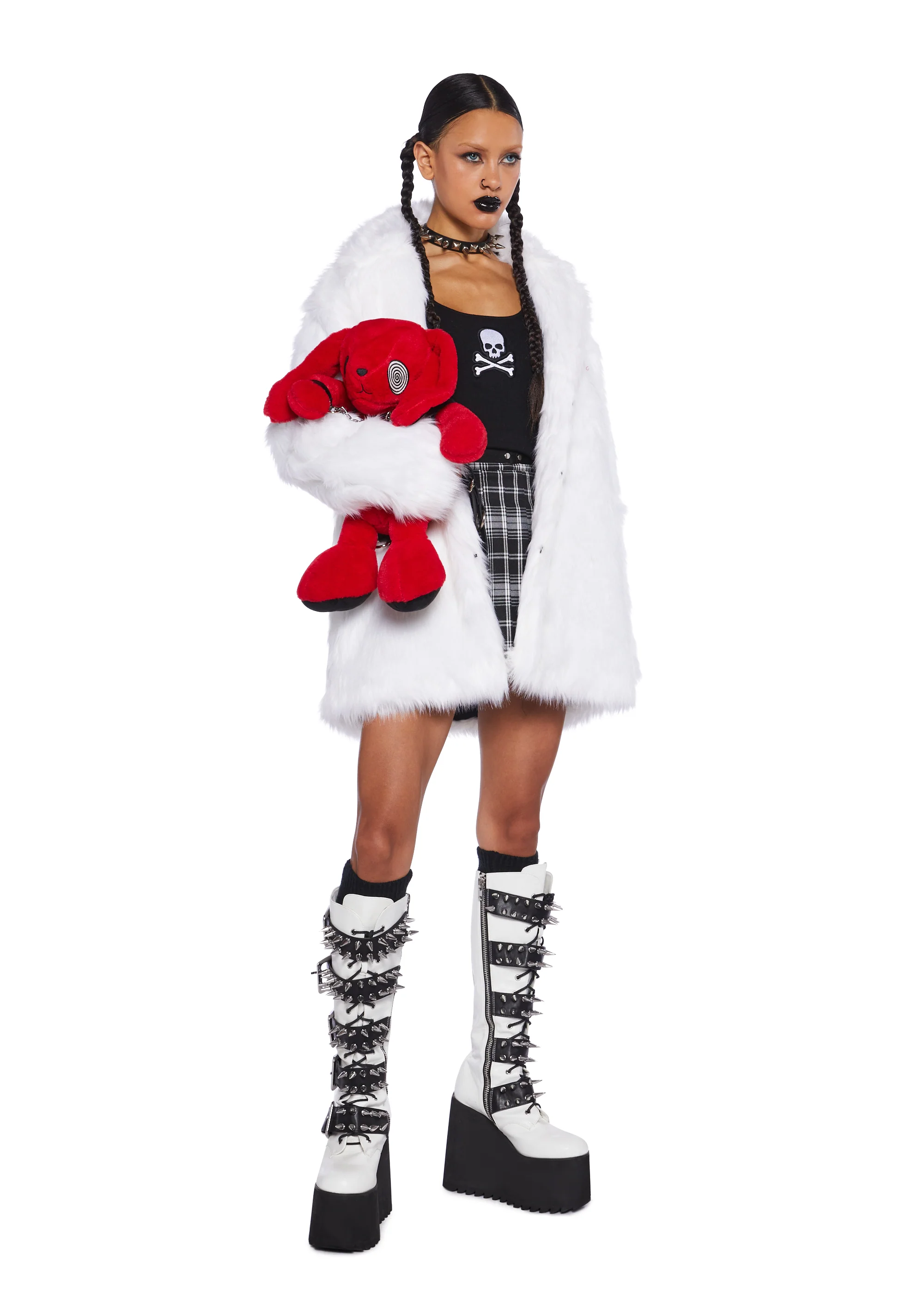 Ghostly Glam Faux Fur Coat - Image 5