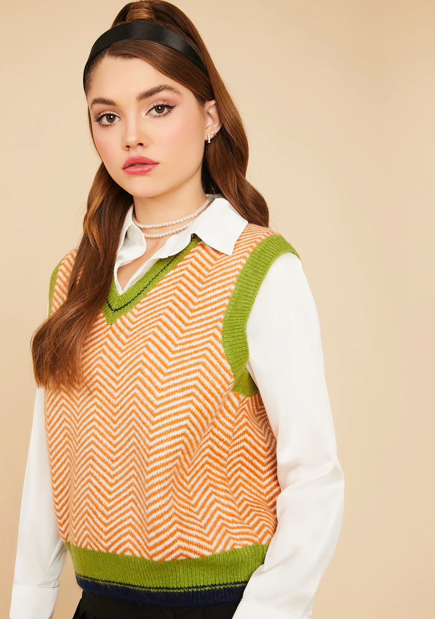 Ginger Gallery Gal Herringbone Sweater Vest - Image 2