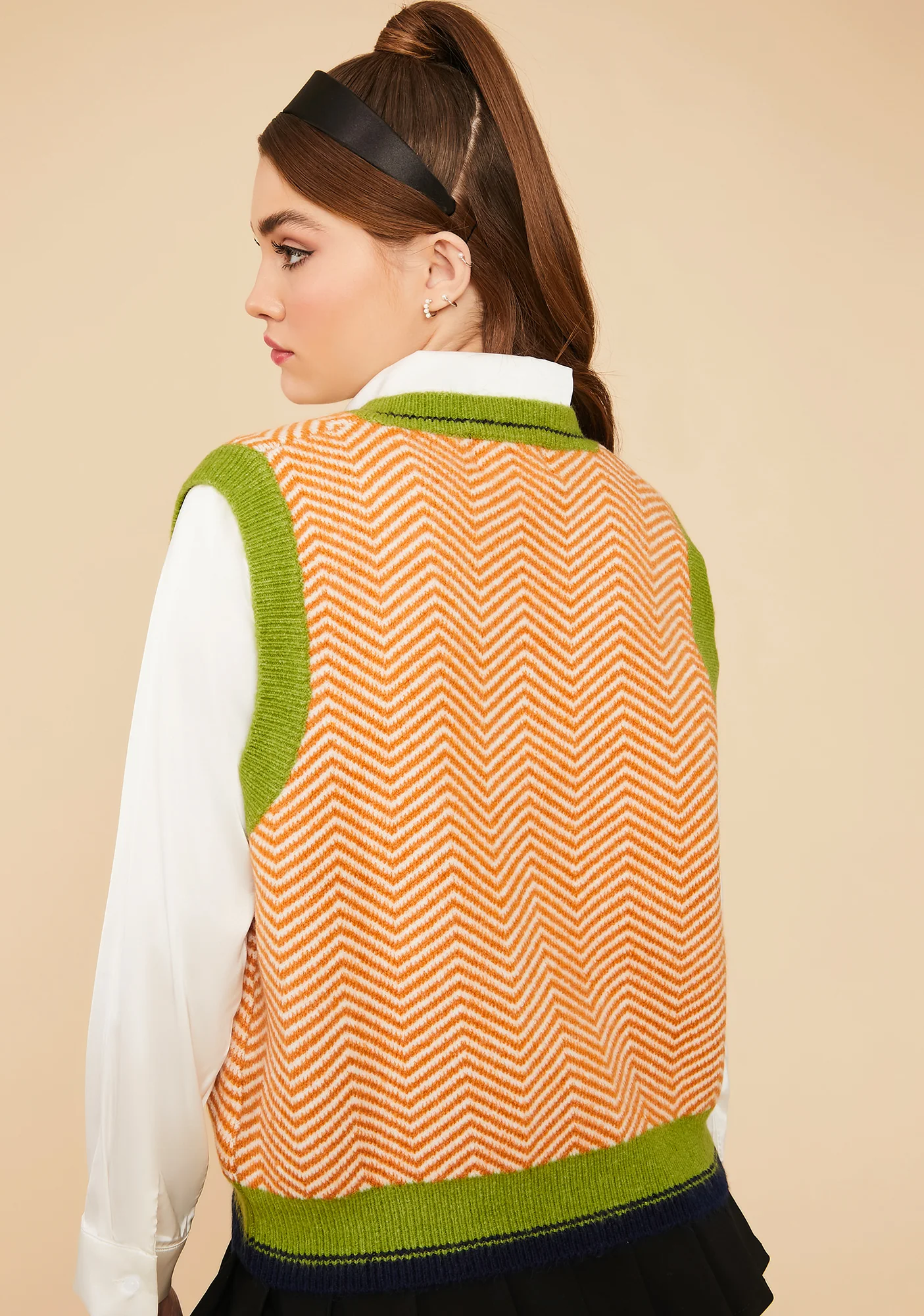 Ginger Gallery Gal Herringbone Sweater Vest - Image 4