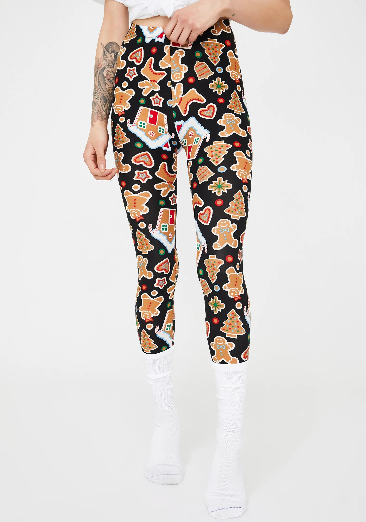 Gingerbread Dreams Printed Leggings - Image 6