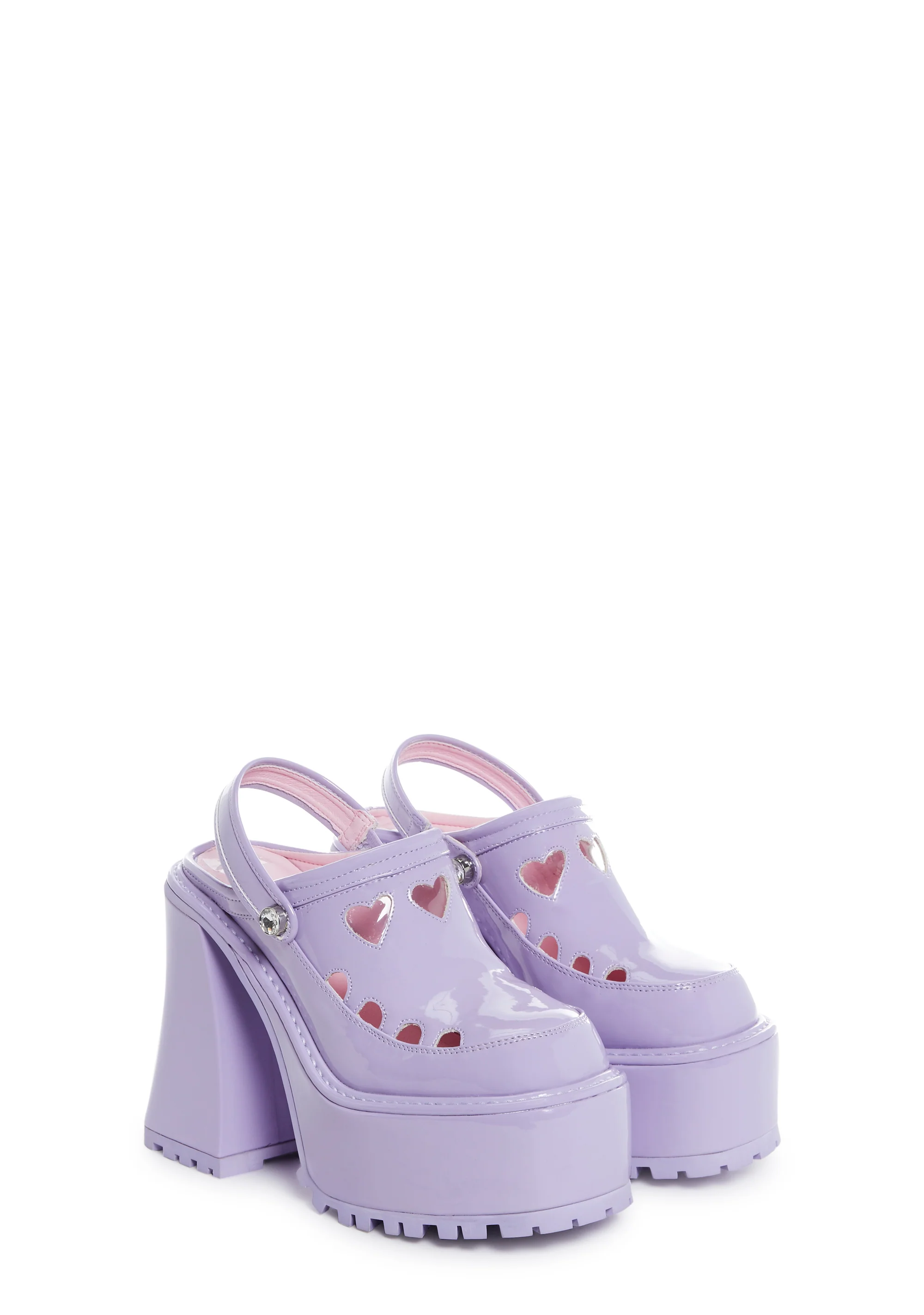 Girly Cues Platform Clogs - Lavender - Image 3
