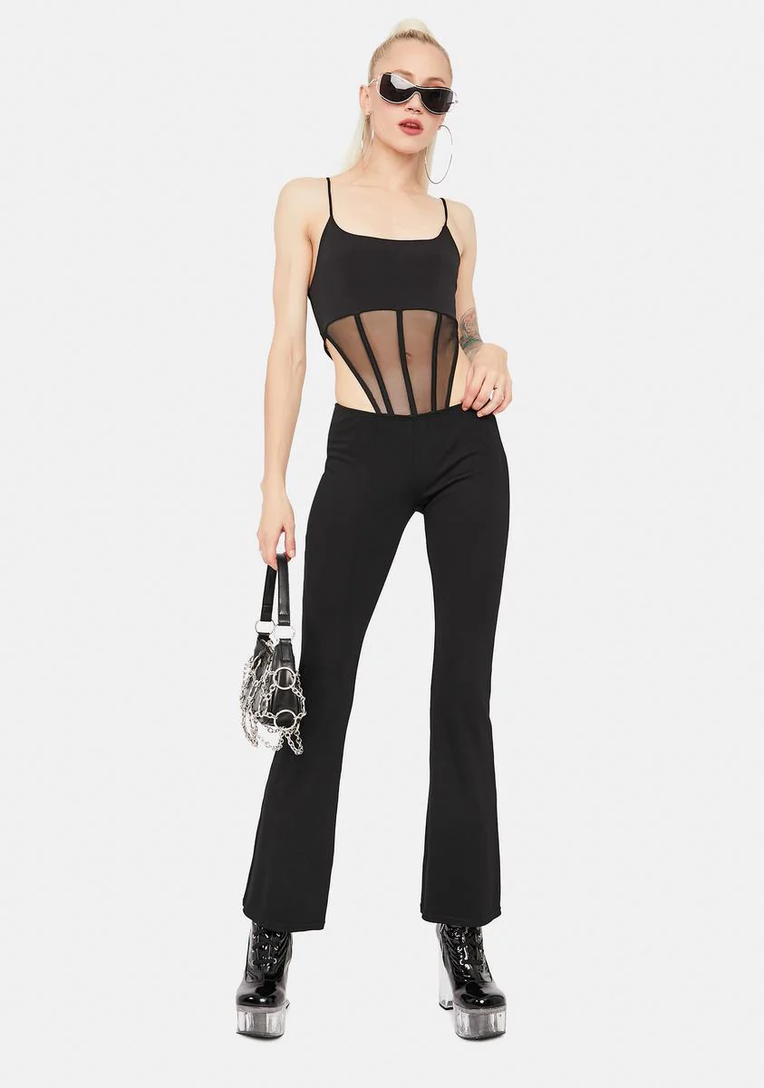 Give Me Time Paneled Mesh Bodysuit - Image 3
