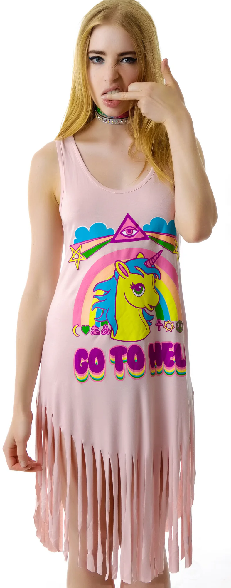 Go To Hell Fringe Dress - Image 2