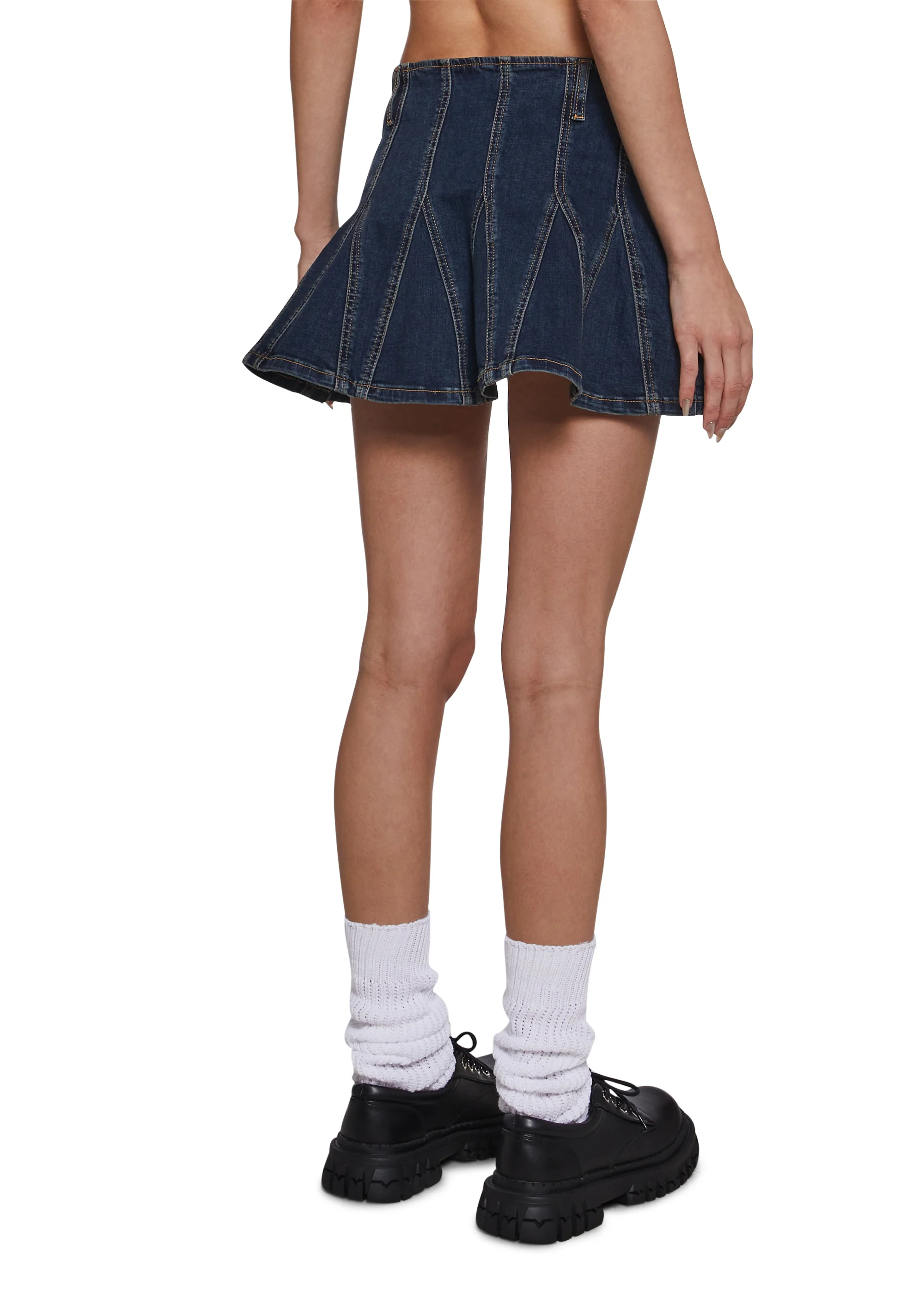 Mariah Flared Denim Skirt - Image 4